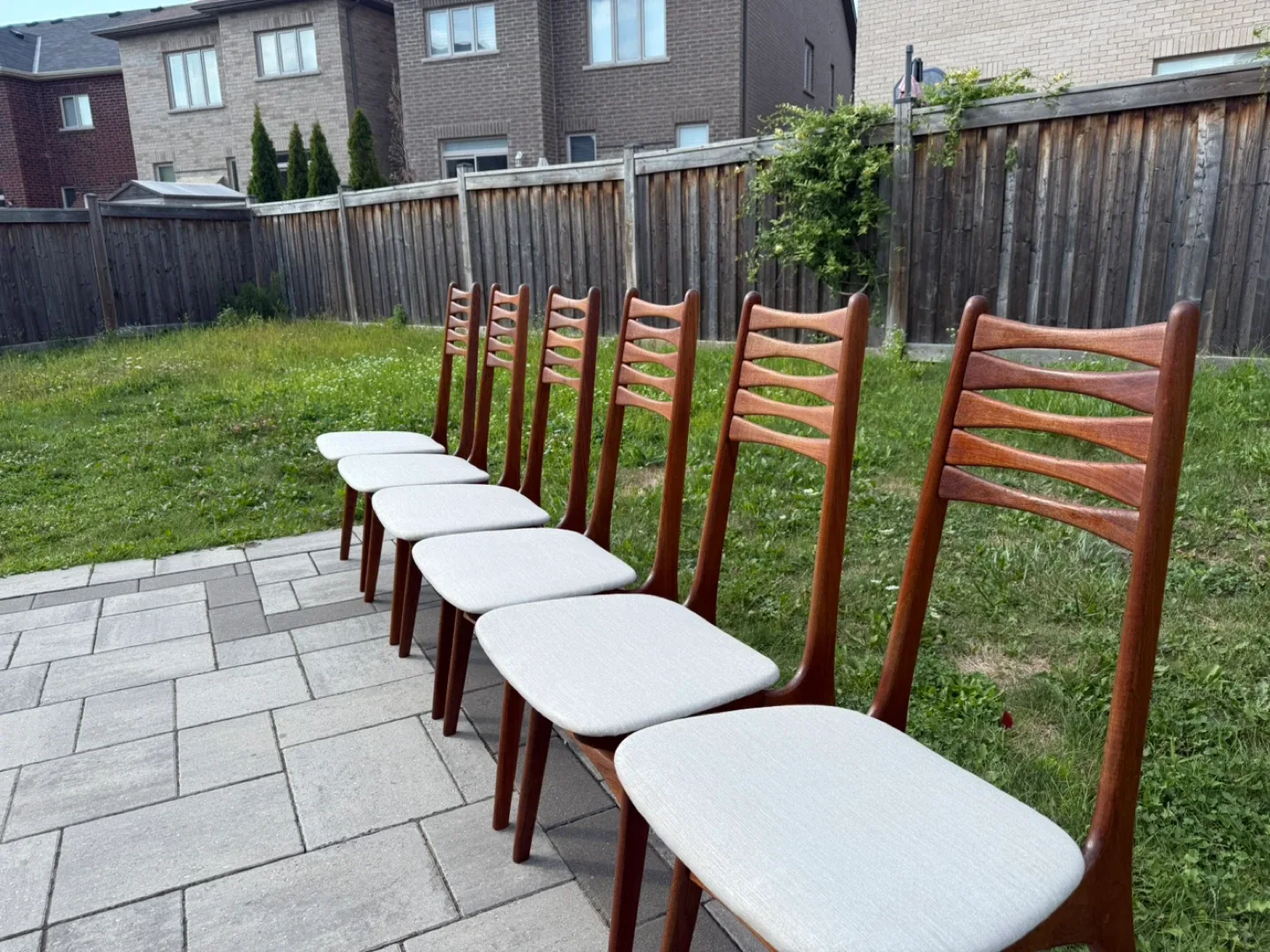 Set of 6 Teak Mid-Century Modern Dining Chairs Fully Restored image indicator(3)