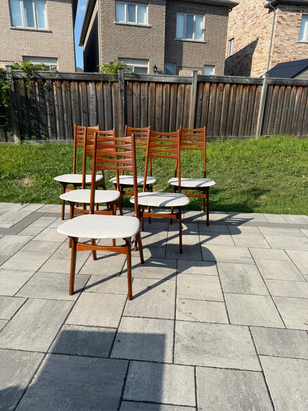Set of 6 Teak Mid-Century Modern Dining Chairs Fully Restored image indicator(5)