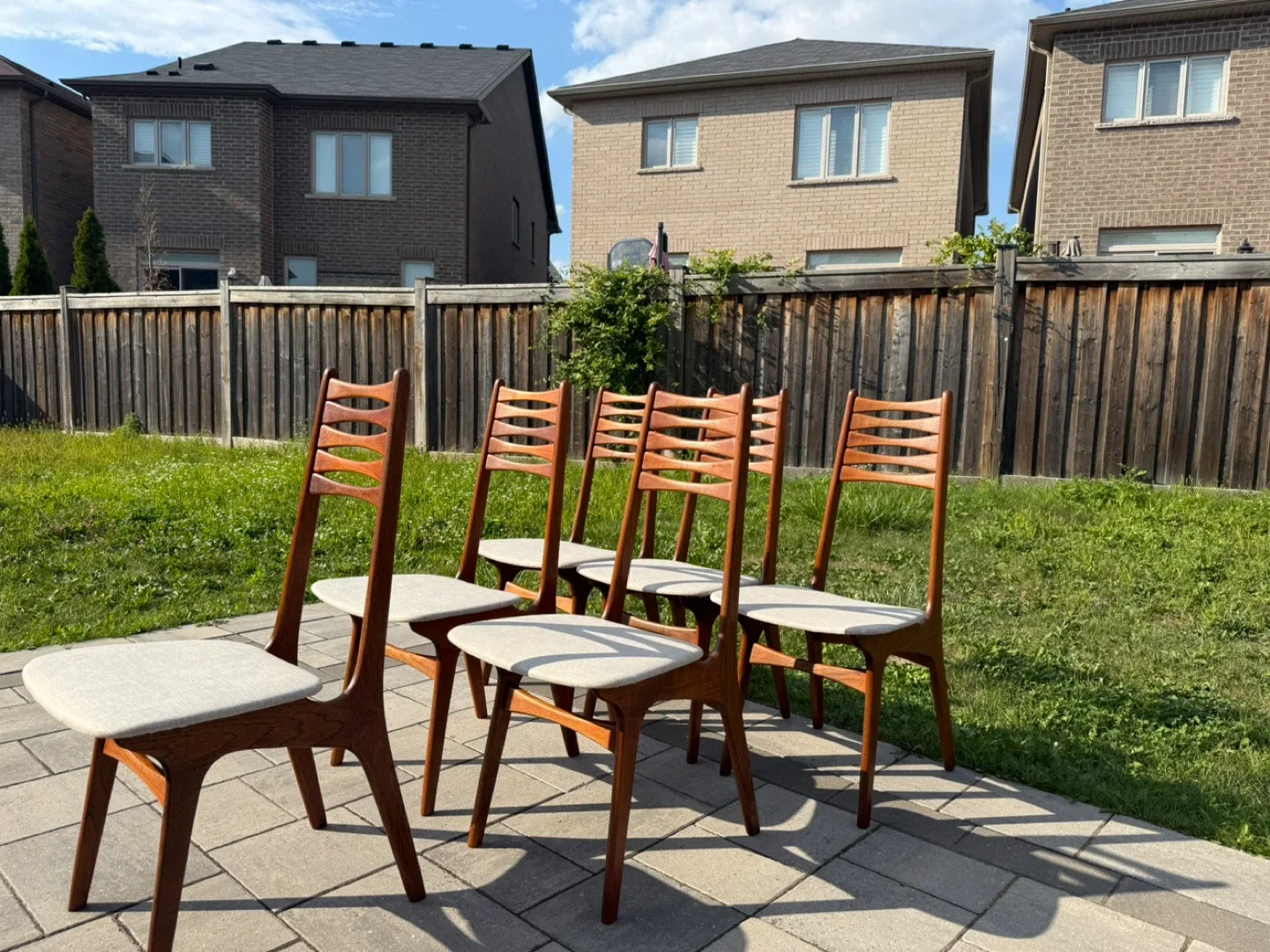 Set of 6 Teak Mid-Century Modern Dining Chairs Fully Restored image indicator(7)