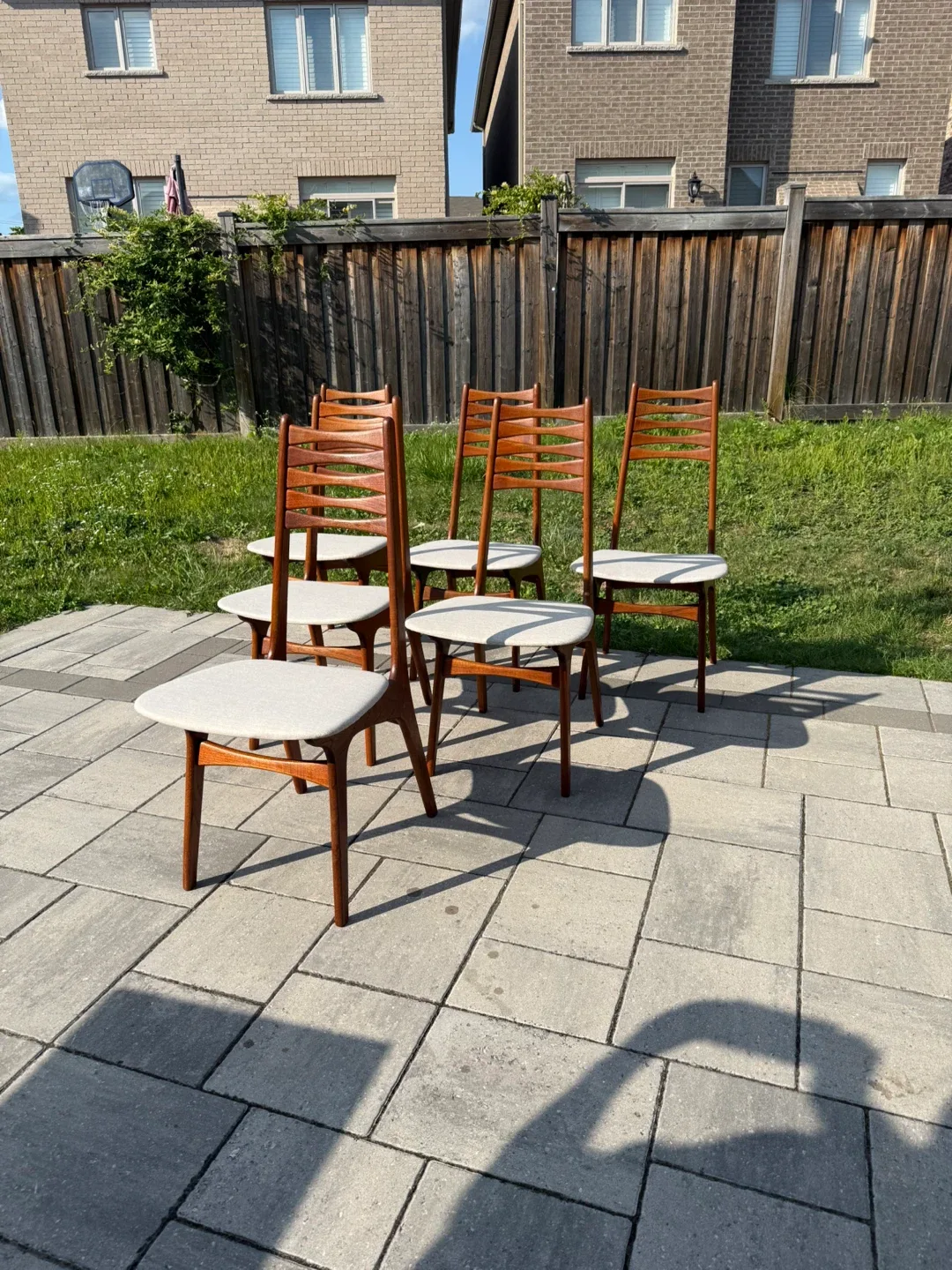 Set of 6 Teak Mid-Century Modern Dining Chairs Fully Restored image indicator(9)