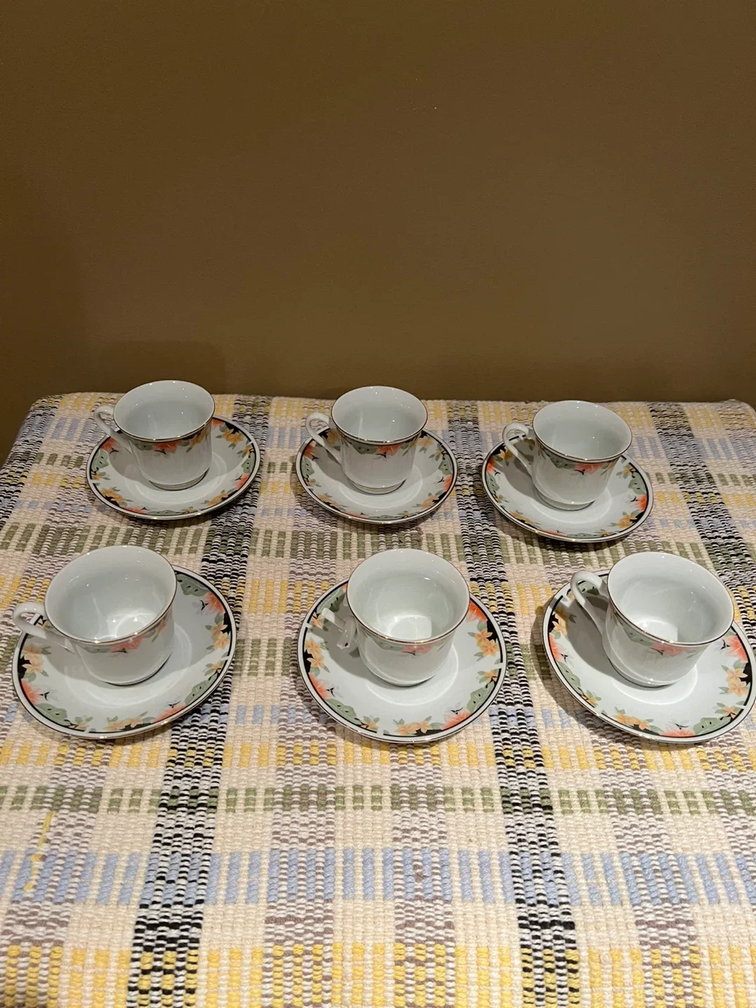 Teacup & Saucer Set (6) - Floral Design thumbnail