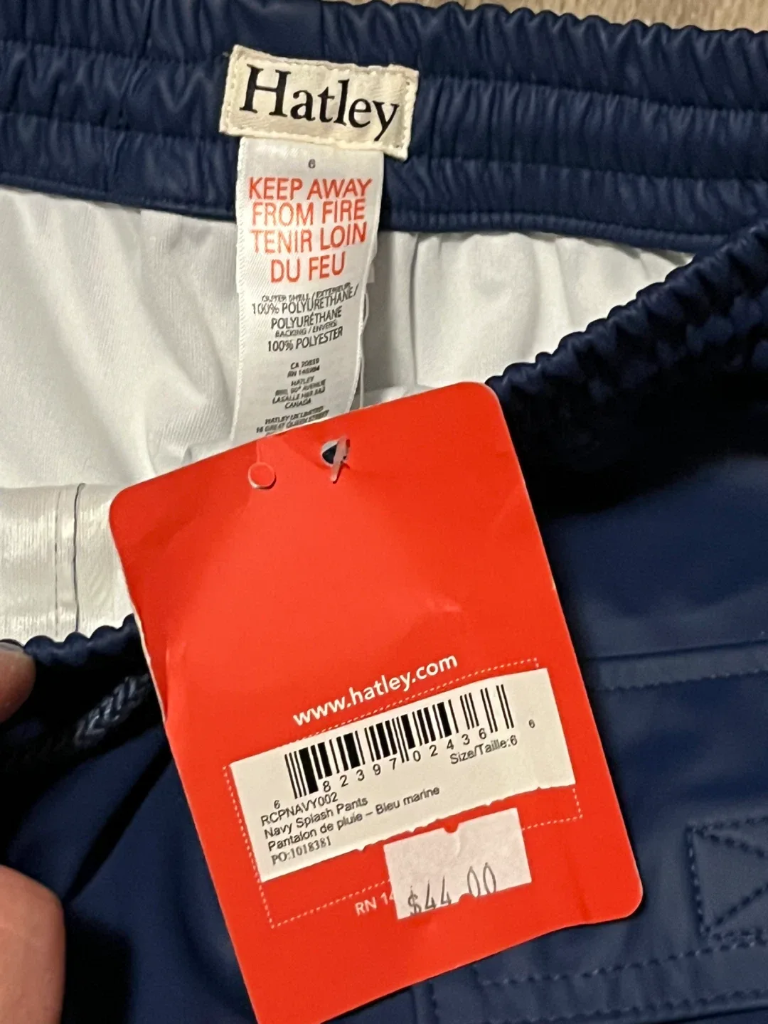 Hatley Navy Splash Pants - Size 6 - New image indicator(2)