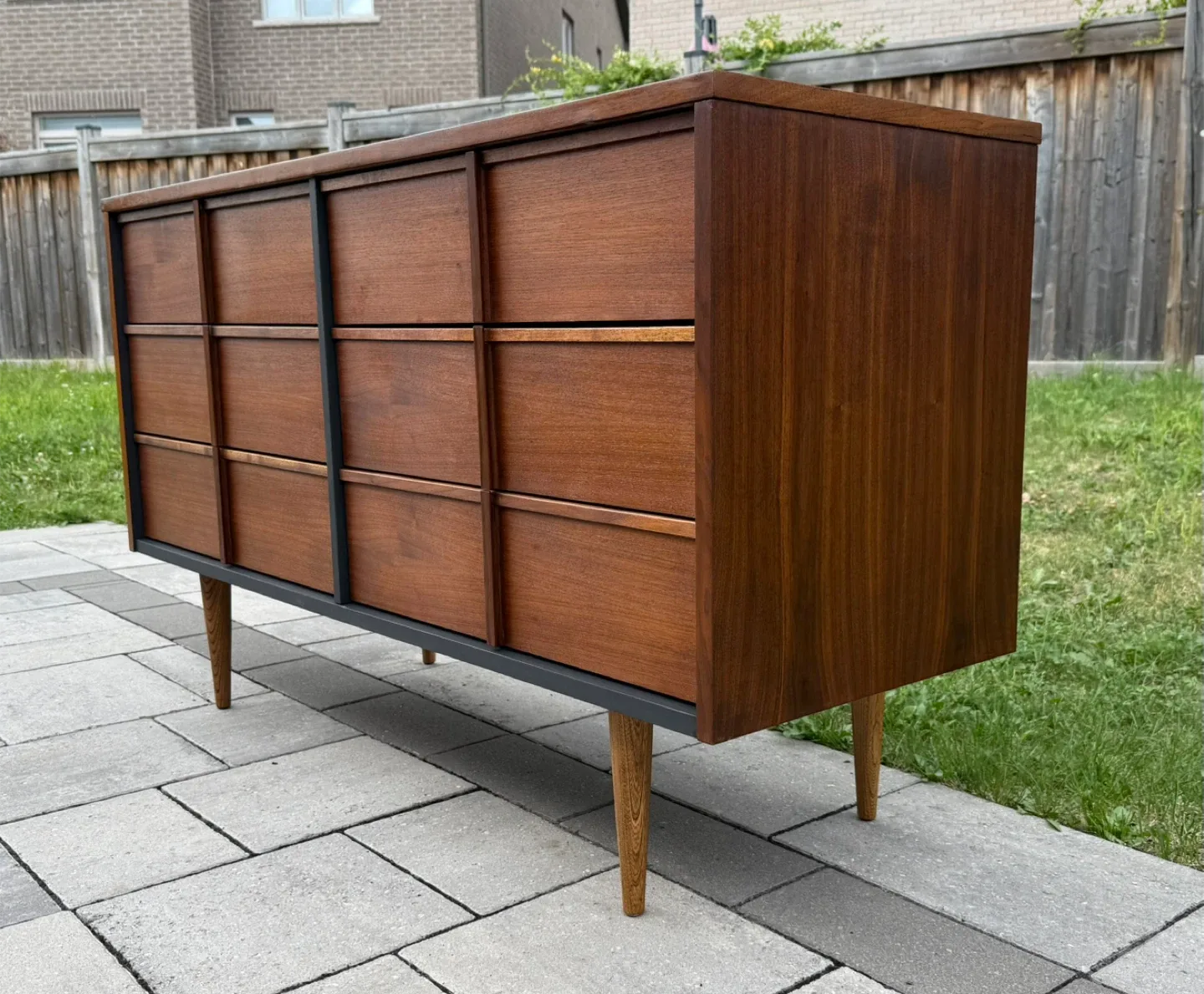 Mid-Century Modern Walnut Dresser Fully Restored image indicator(5)