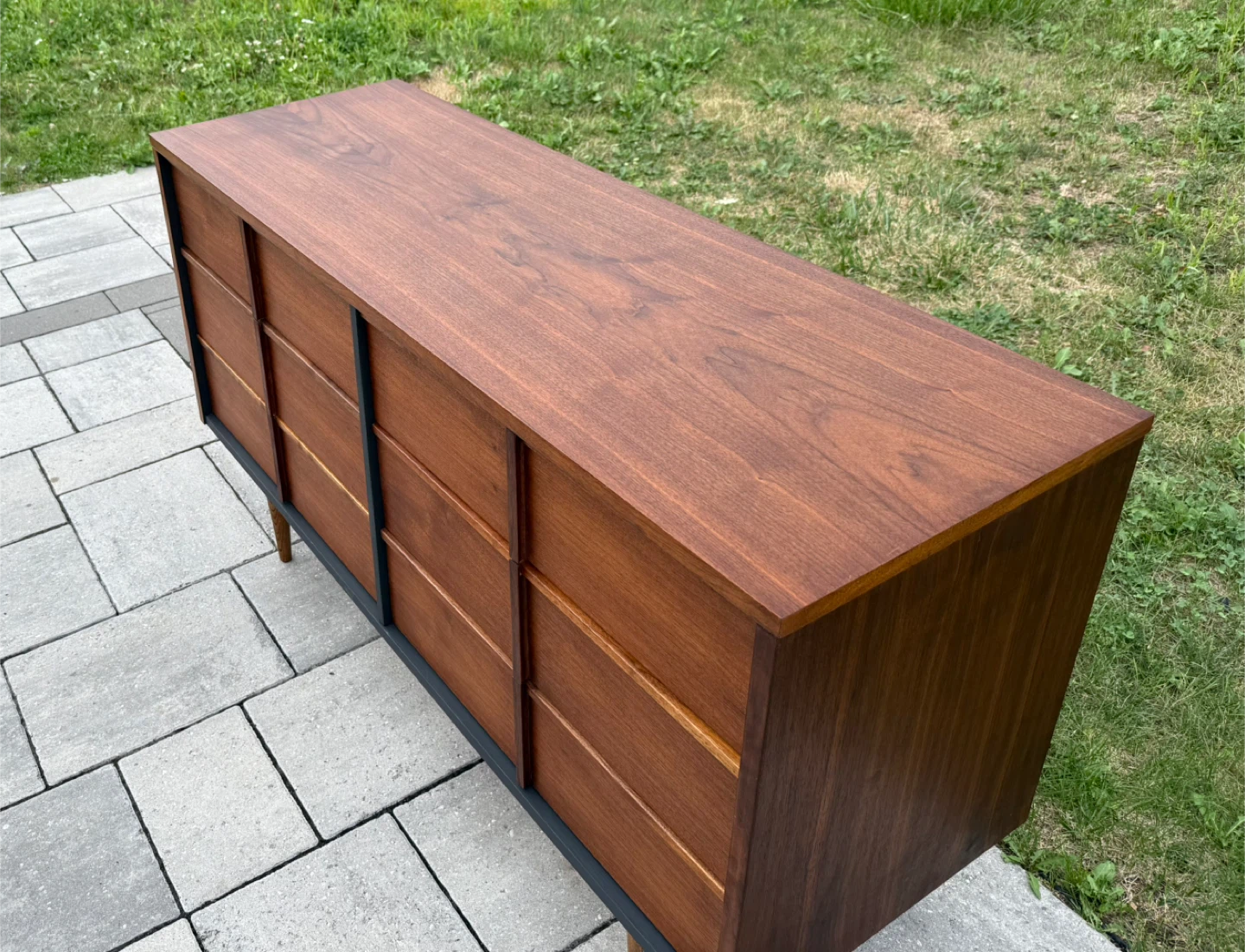 Mid-Century Modern Walnut Dresser Fully Restored - photo 4