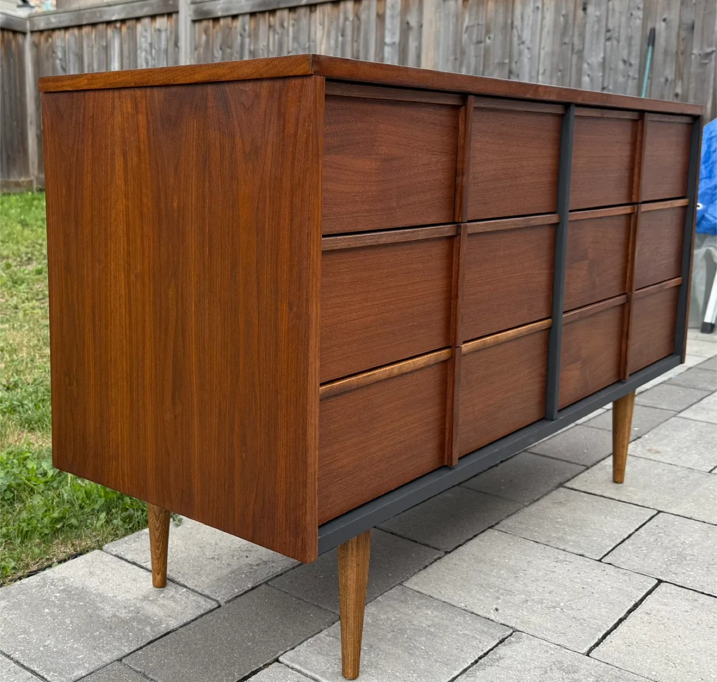 Mid-Century Modern Walnut Dresser Fully Restored image indicator(6)