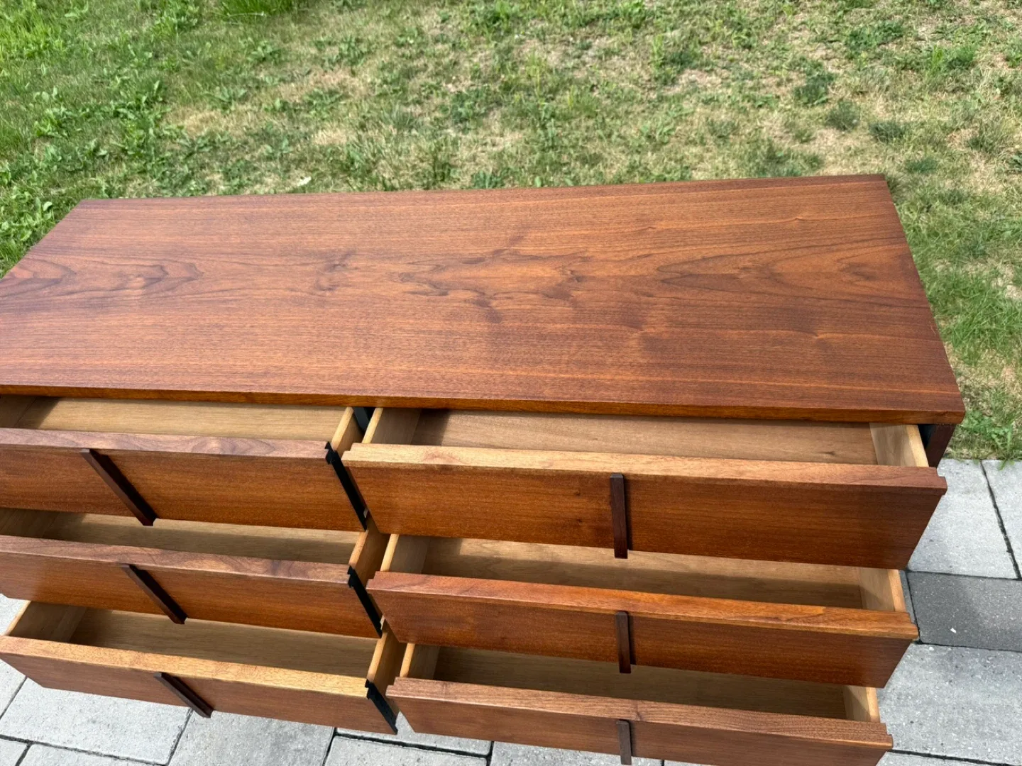 Mid-Century Modern Walnut Dresser Fully Restored image indicator(7)