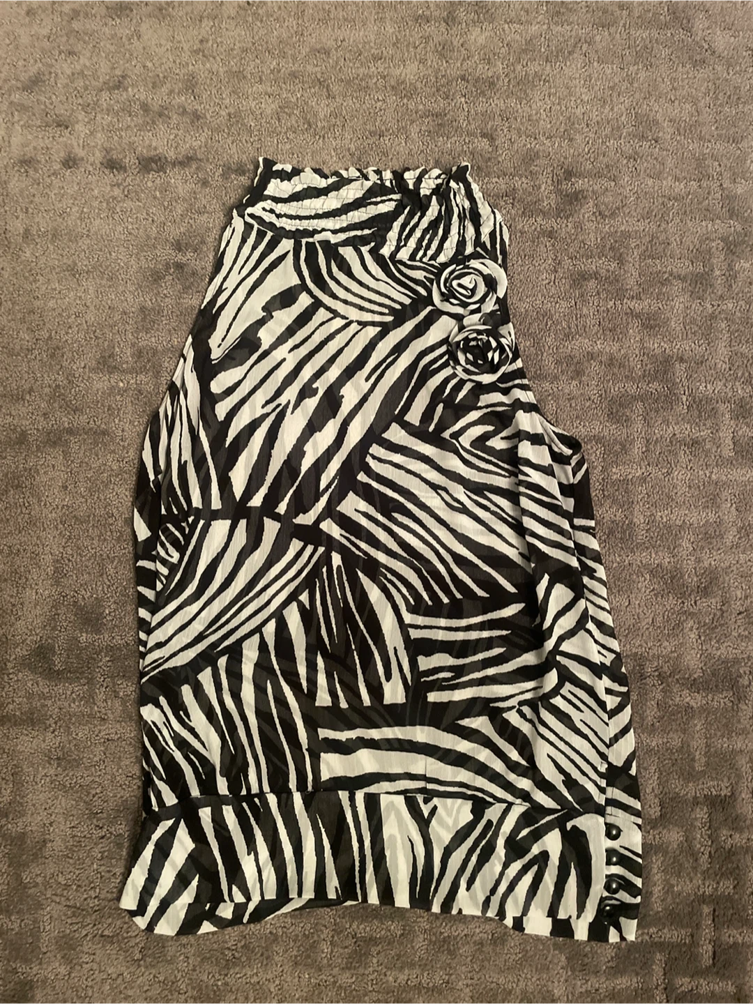 Zebra Print Sleeveless Top