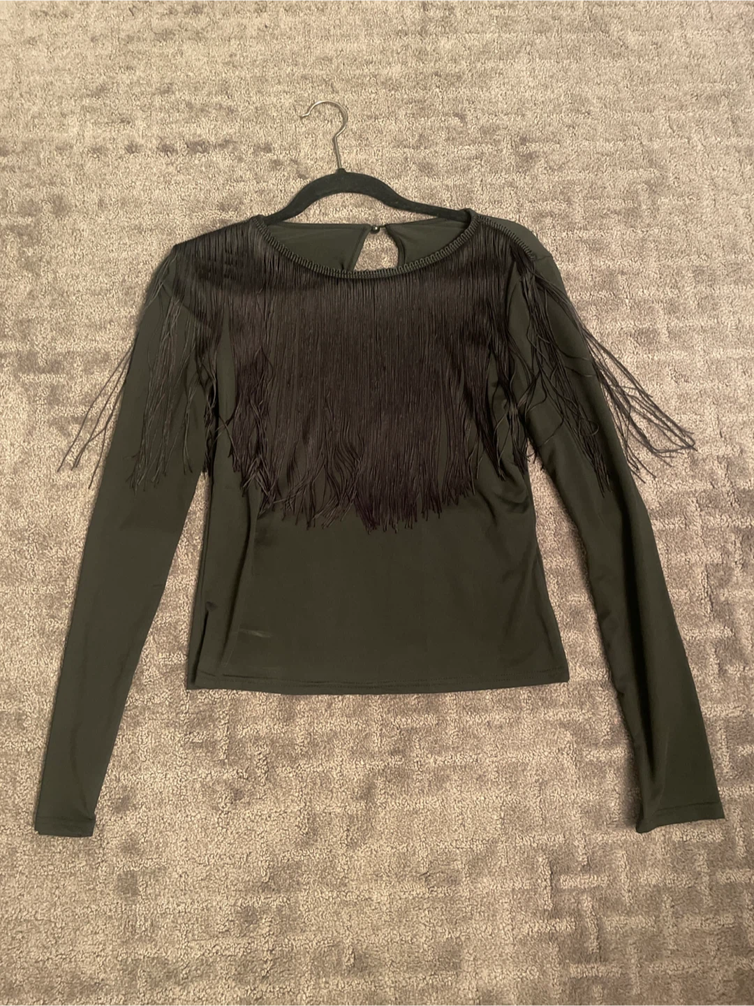 Fringe Long Sleeve Top