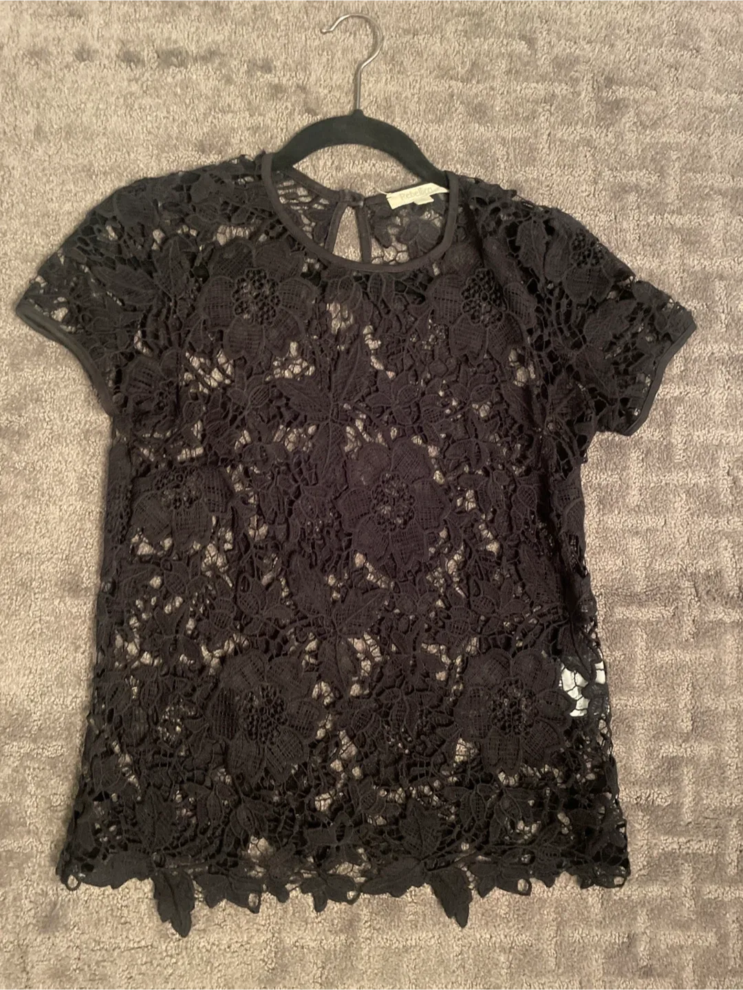 Rebellion Black Lace Top thumbnail