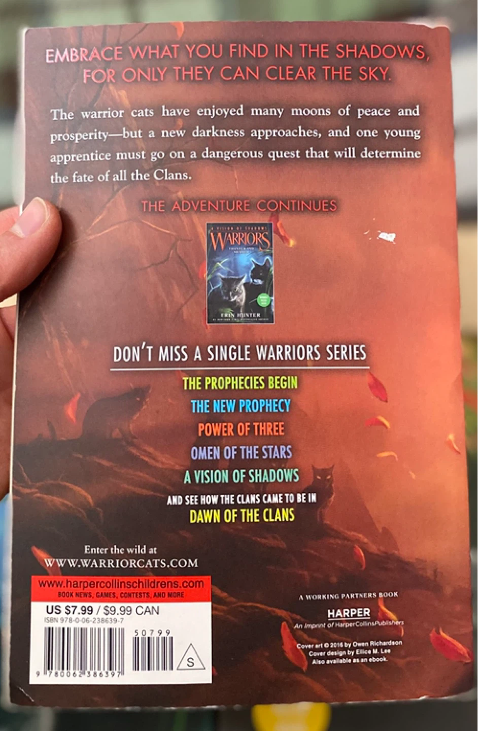 Warriors: A Vision of Shadows Series Books (first three books) - photo 4