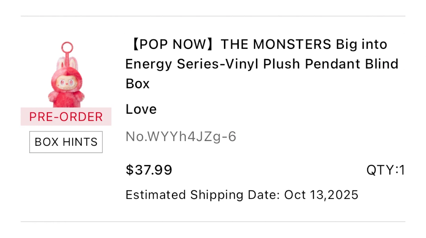 POP MART THE MONSTERS BIE Love Vinyl Plush - photo 4