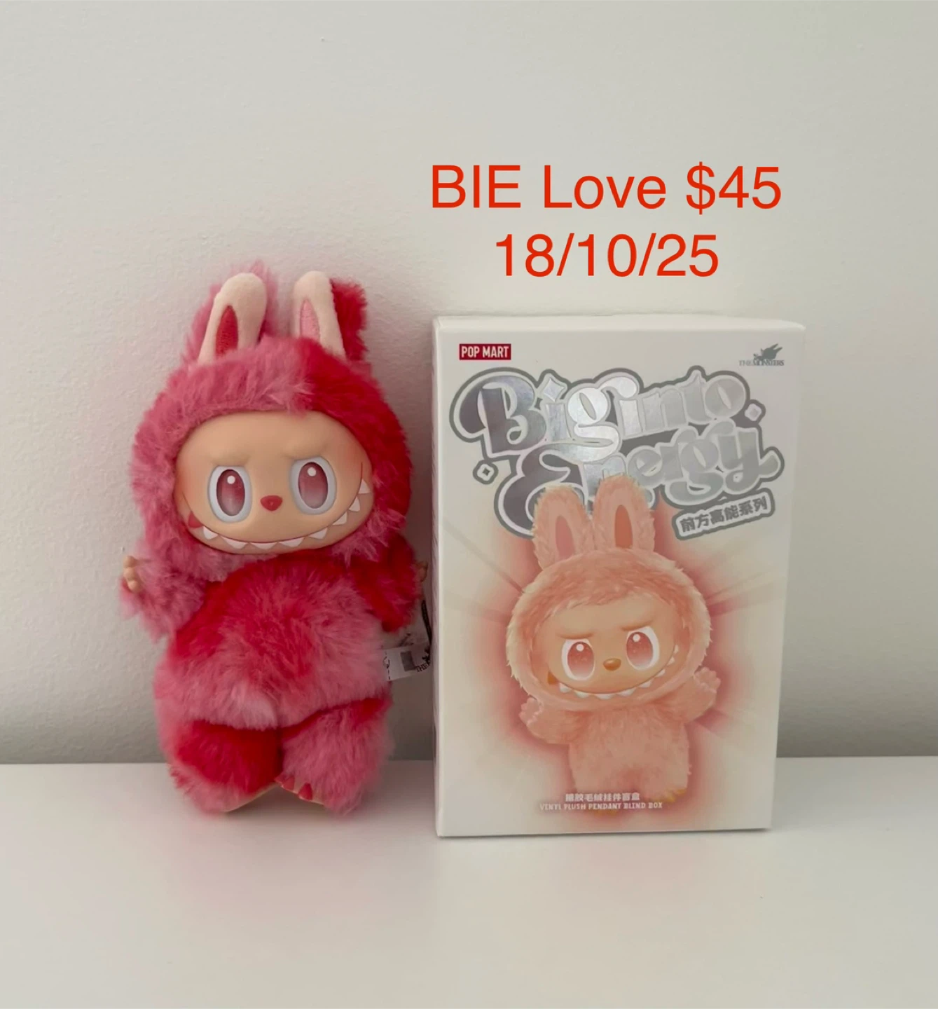 POP MART THE MONSTERS BIE Love Vinyl Plush