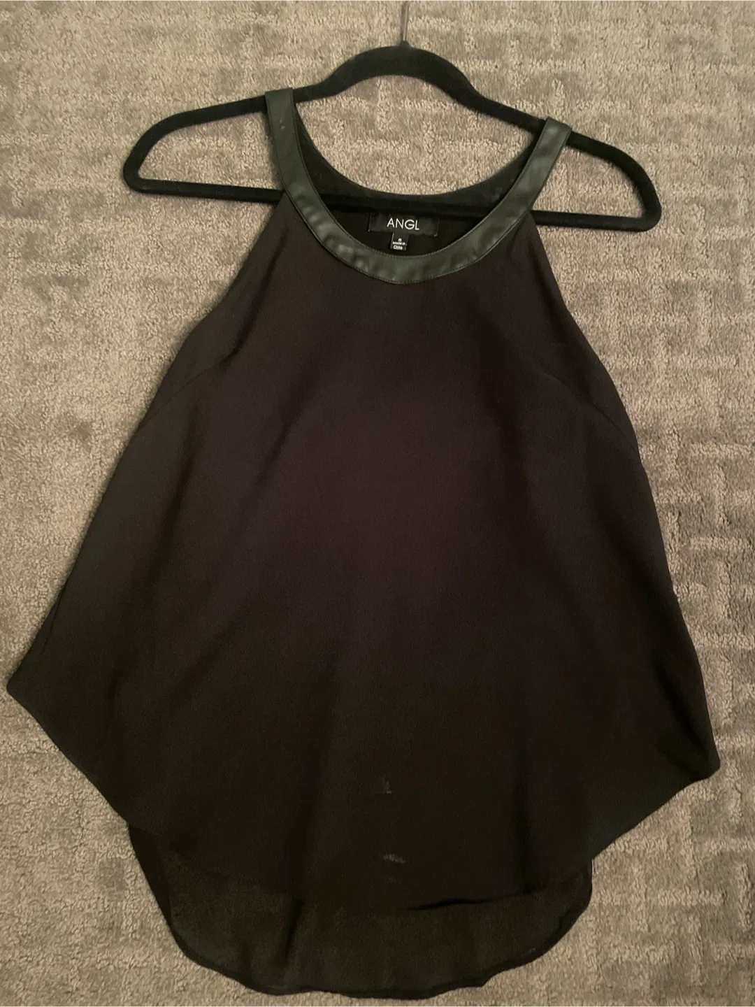 ANGL Black Sleeveless Top - Size S thumbnail