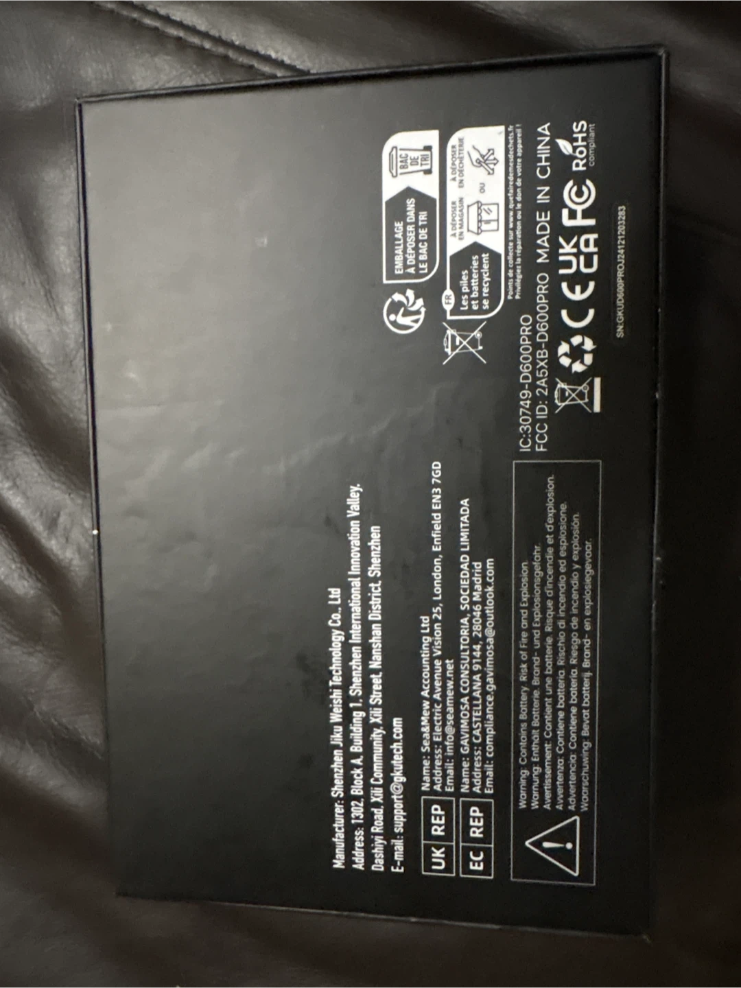 CKU D600PRO Dash Cam - 4K, 5G WiFi, New in Box! - photo 2