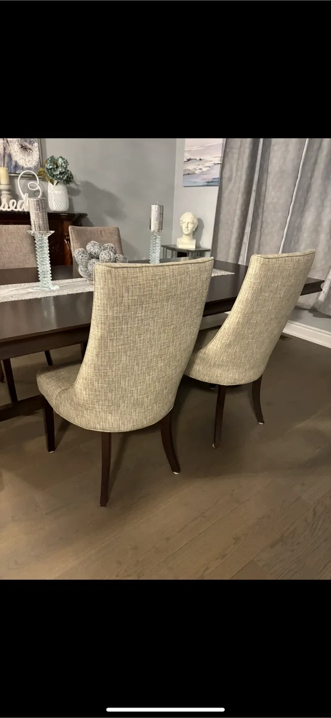 4 Urban barn beige dining chairs EUC ret $2020 price firm image indicator(2)
