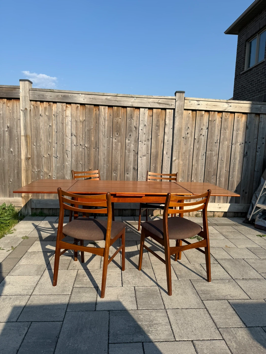 Mid-Century Modern Teak Dining Set (Table + 4 Chairs) - photo 5