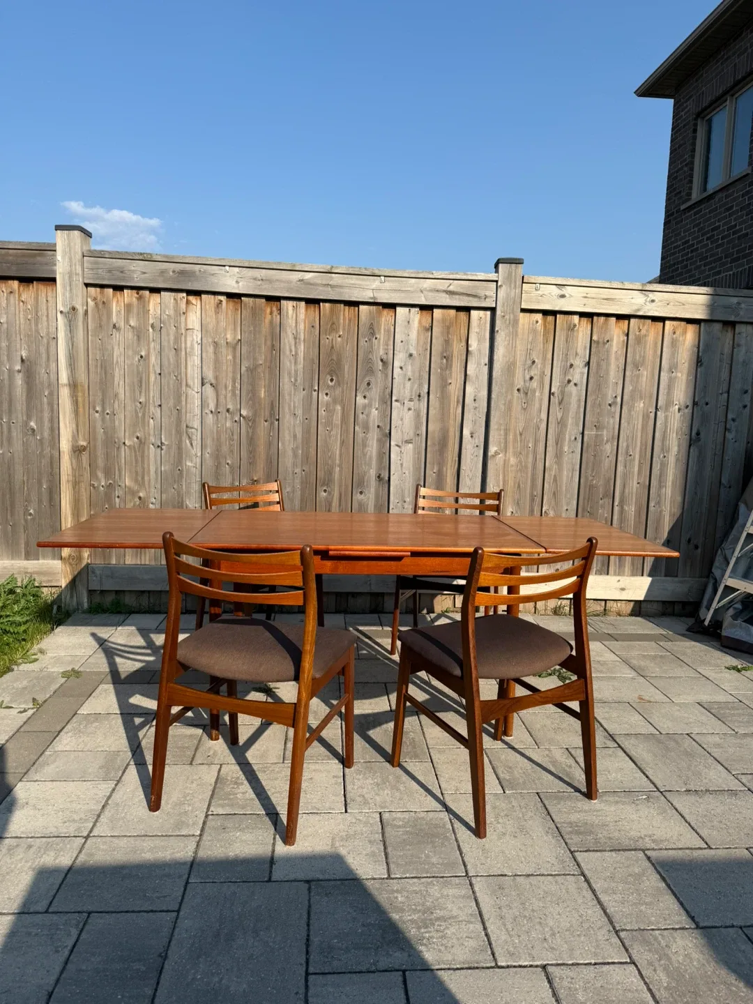 Mid-Century Modern Teak Dining Set (Table + 4 Chairs) image indicator(5)
