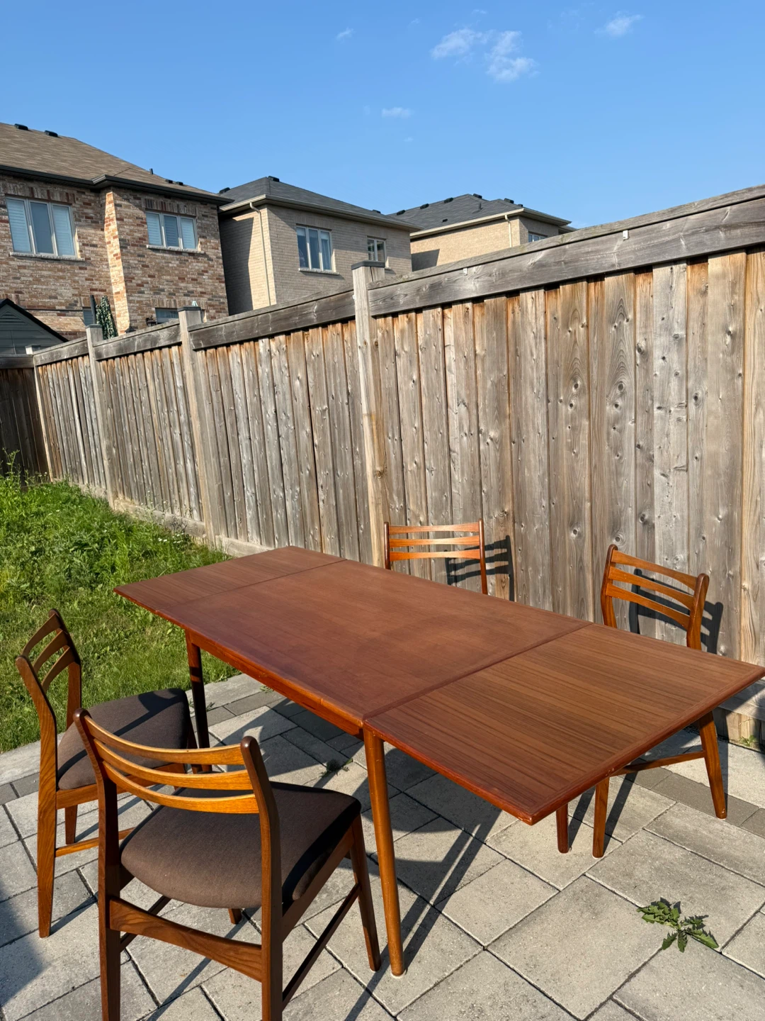Mid-Century Modern Teak Dining Set (Table + 4 Chairs) - photo 3
