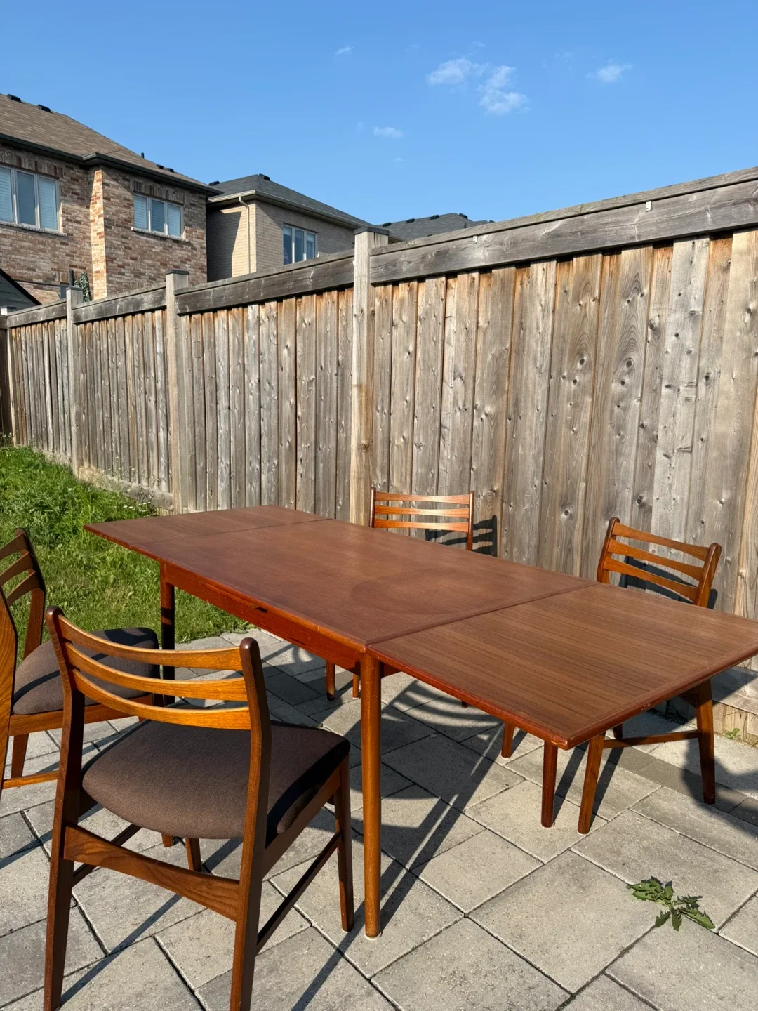 Mid-Century Modern Teak Dining Set (Table + 4 Chairs) image indicator(2)