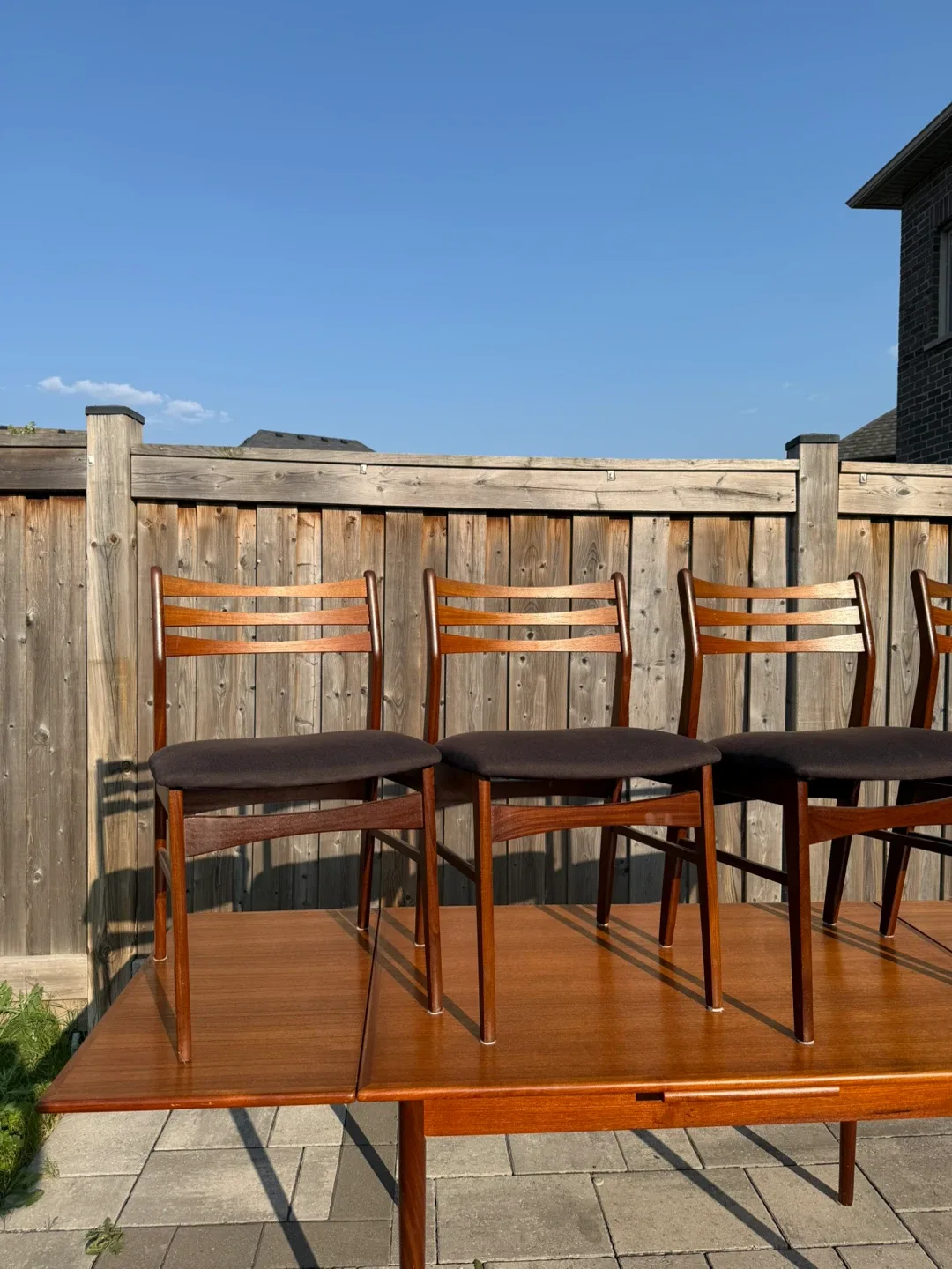 Mid-Century Modern Teak Dining Set (Table + 4 Chairs) image indicator(7)