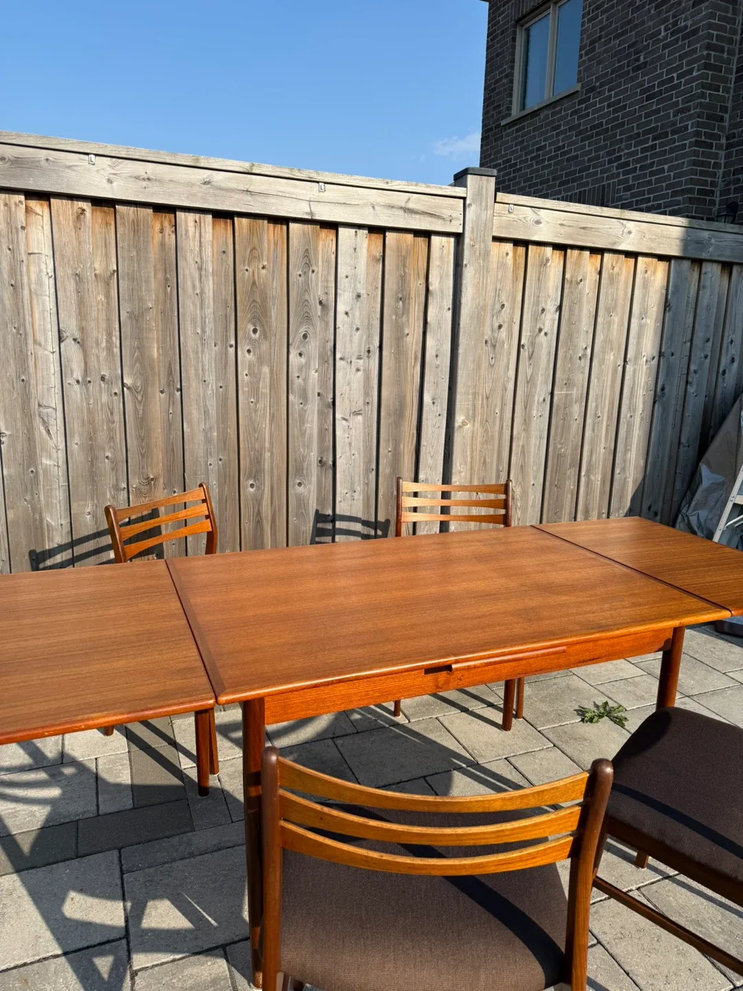 Mid-Century Modern Teak Dining Set (Table + 4 Chairs) image indicator(8)