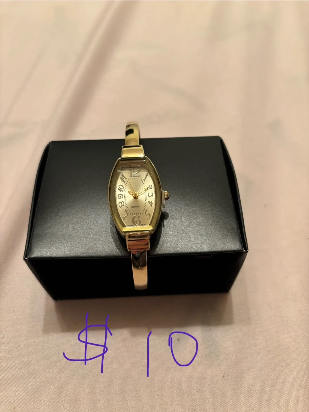 Oblong Cuff Watch - Goldtone thumbnail