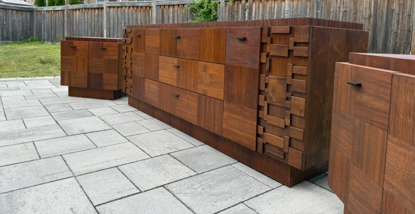 Mid Century Modern Walnut Dresser & Refinished image indicator(3)