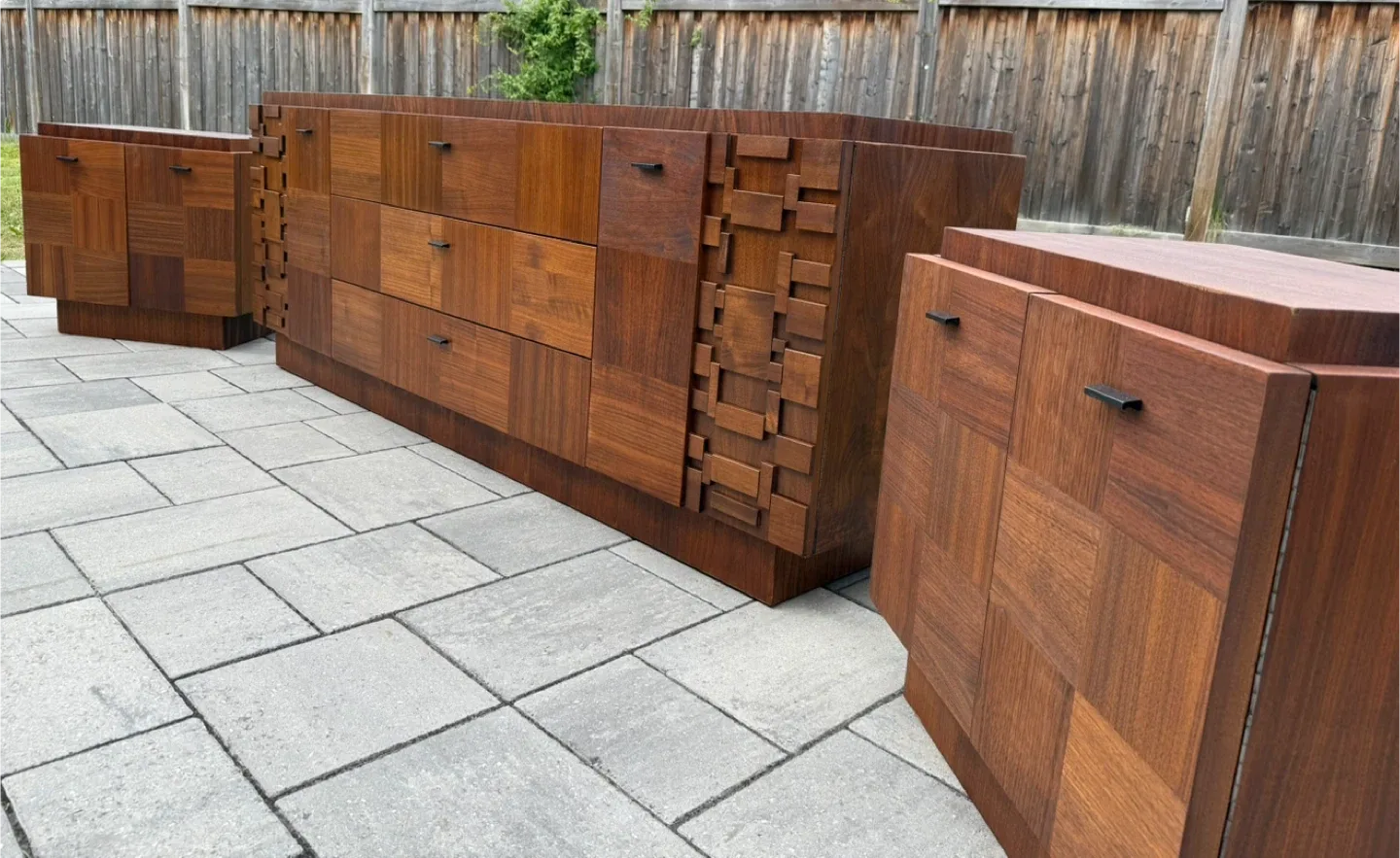 Mid Century Modern Walnut Dresser & Refinished image indicator(2)