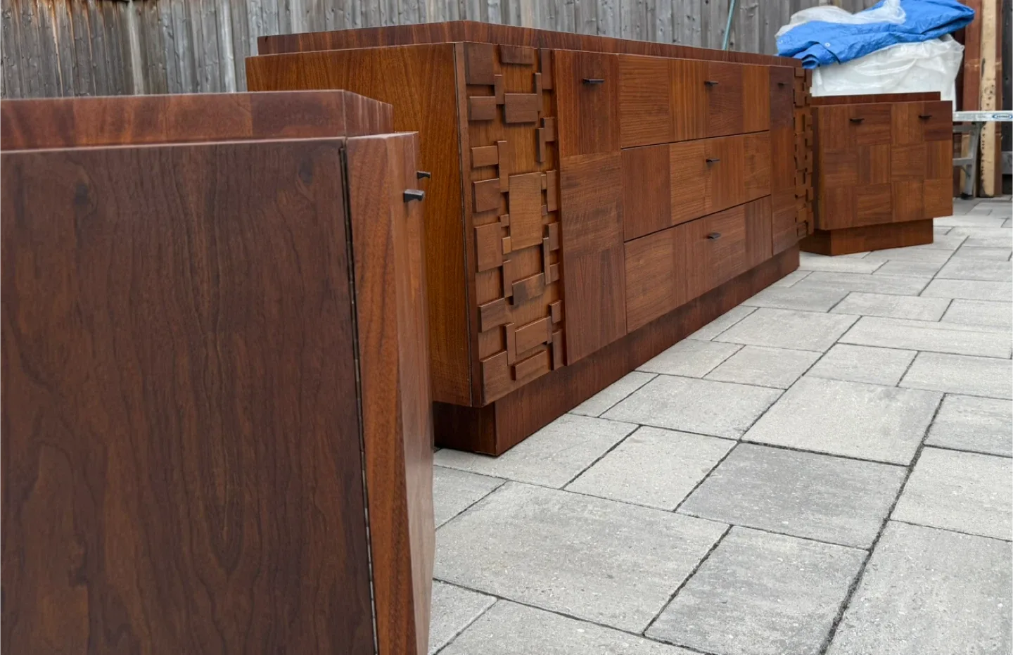 Mid Century Modern Walnut Dresser & Refinished image indicator(7)