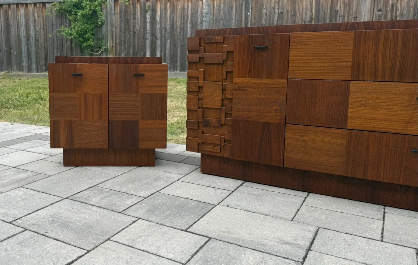 Mid Century Modern Walnut Dresser & Refinished image indicator(10)