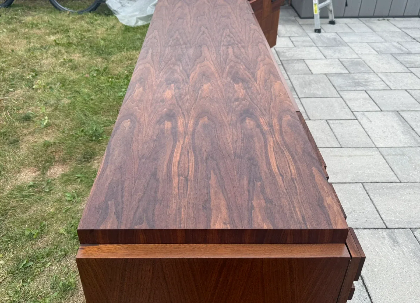 Mid Century Modern Walnut Dresser & Refinished image indicator(9)