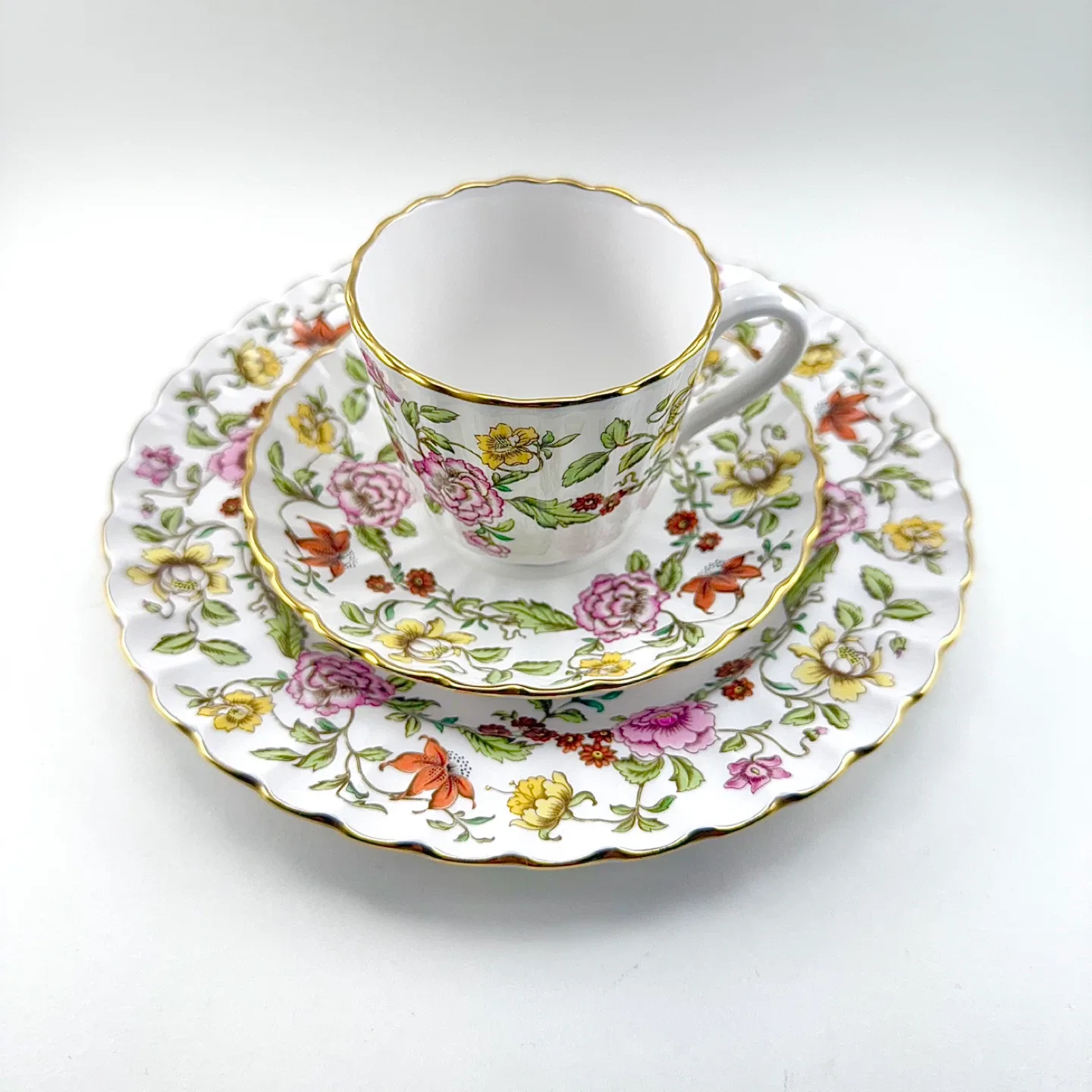 Spode Floral Tapestry teacup trio thumbnail