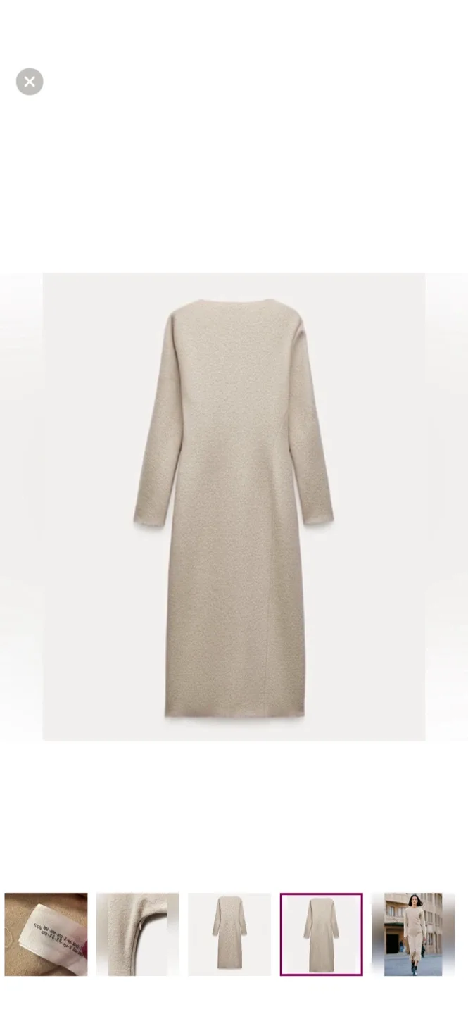 Zara 100% wool sweater dress medium image indicator(10)