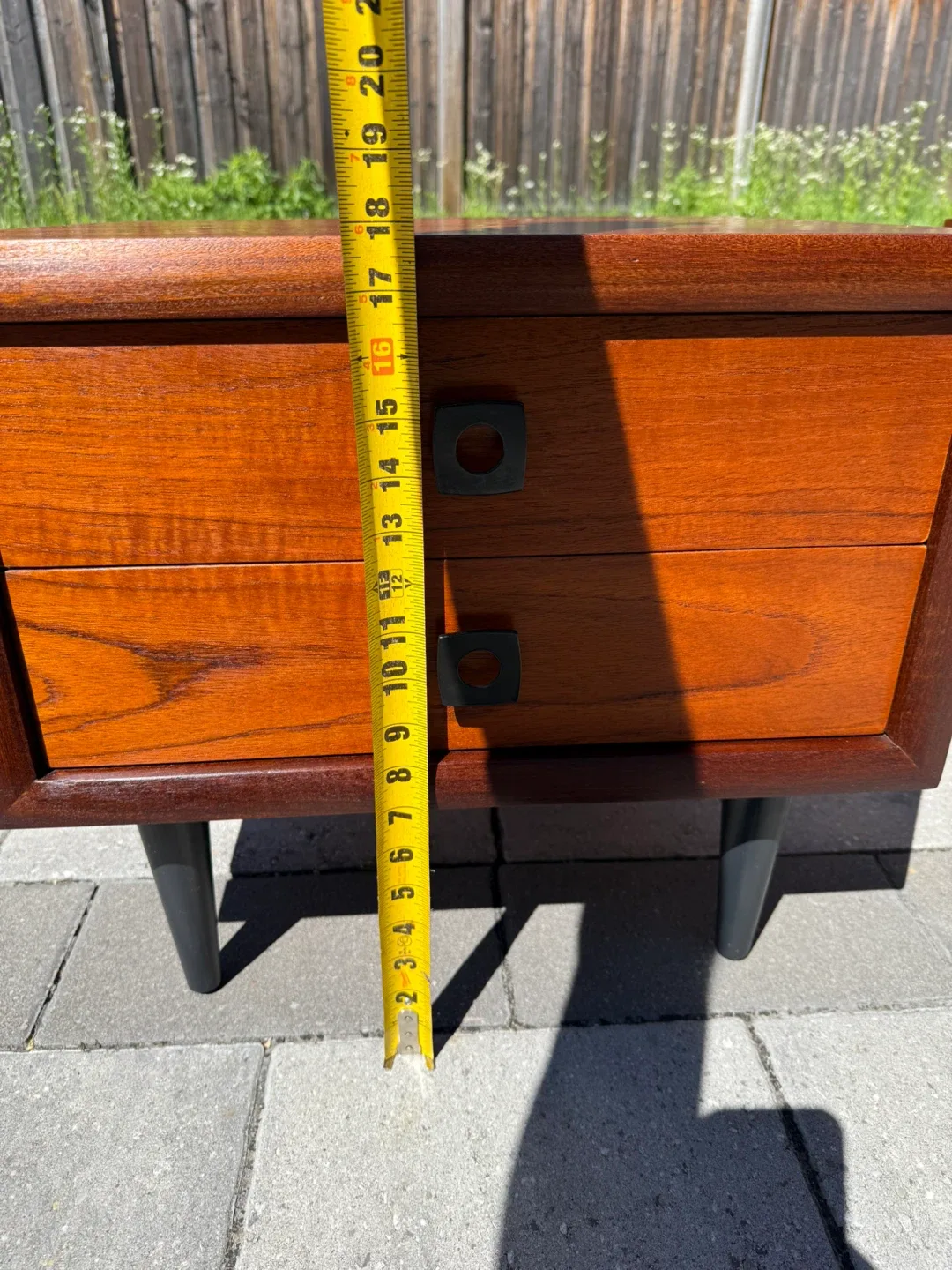 Pair of Vintage Teak Nightstands Refinished image indicator(7)
