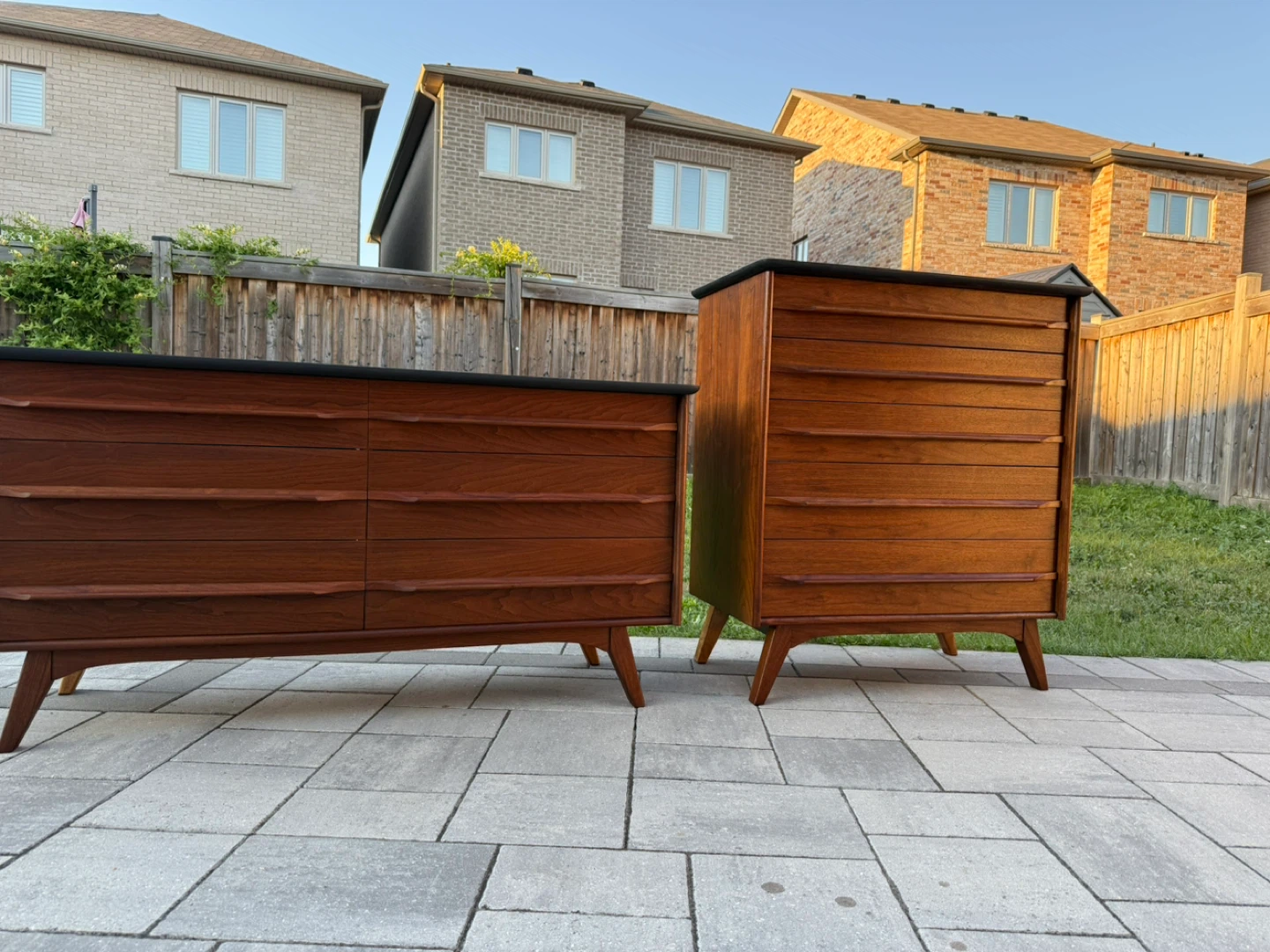 Mid-Century Modern Dresser Set - Walnut