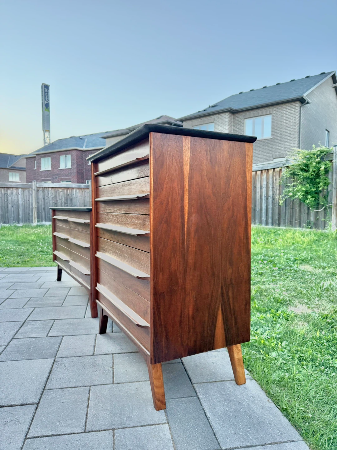 Mid-Century Modern Dresser Set - Walnut - photo 5