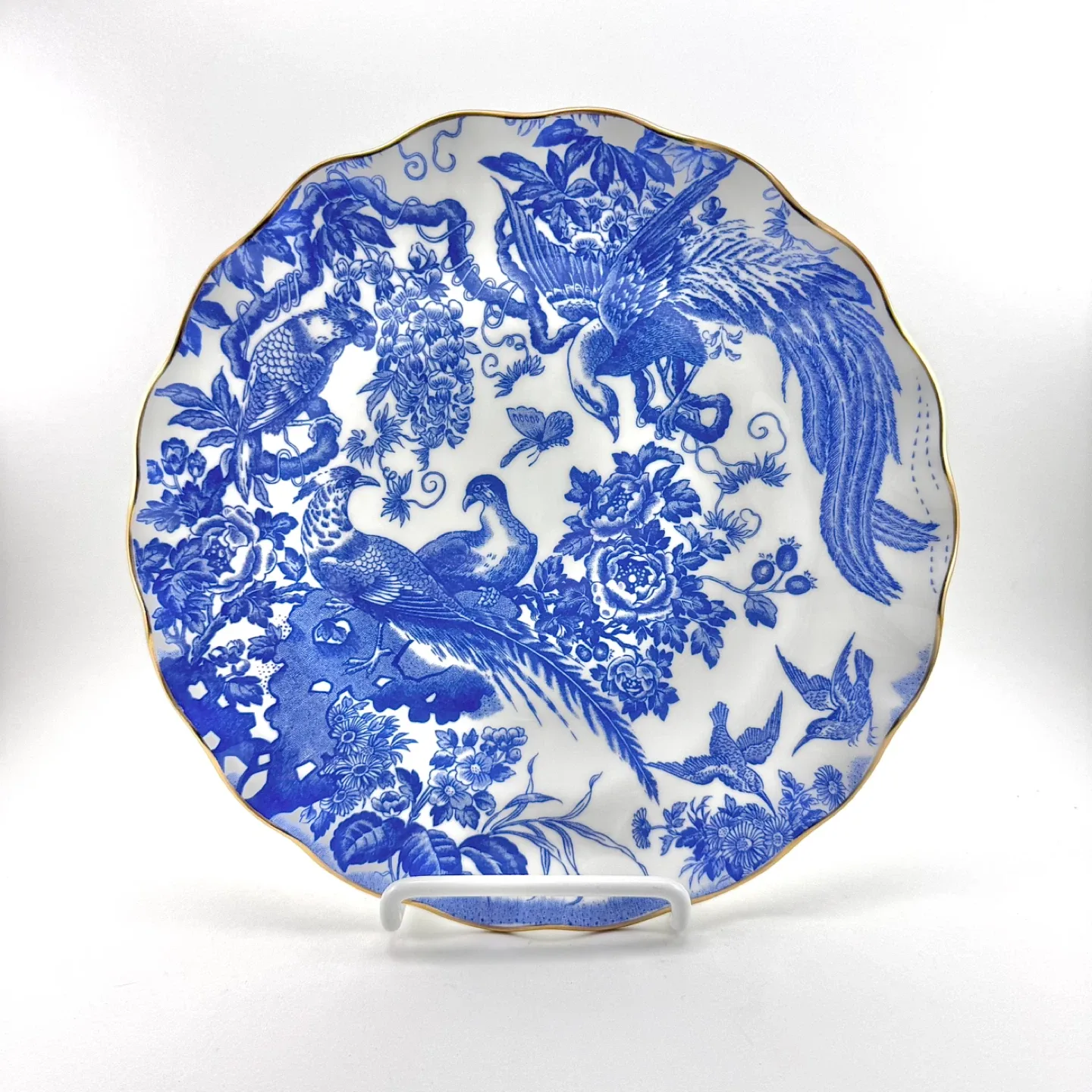 Royal Crown Derby Blue Aves 9” plate thumbnail