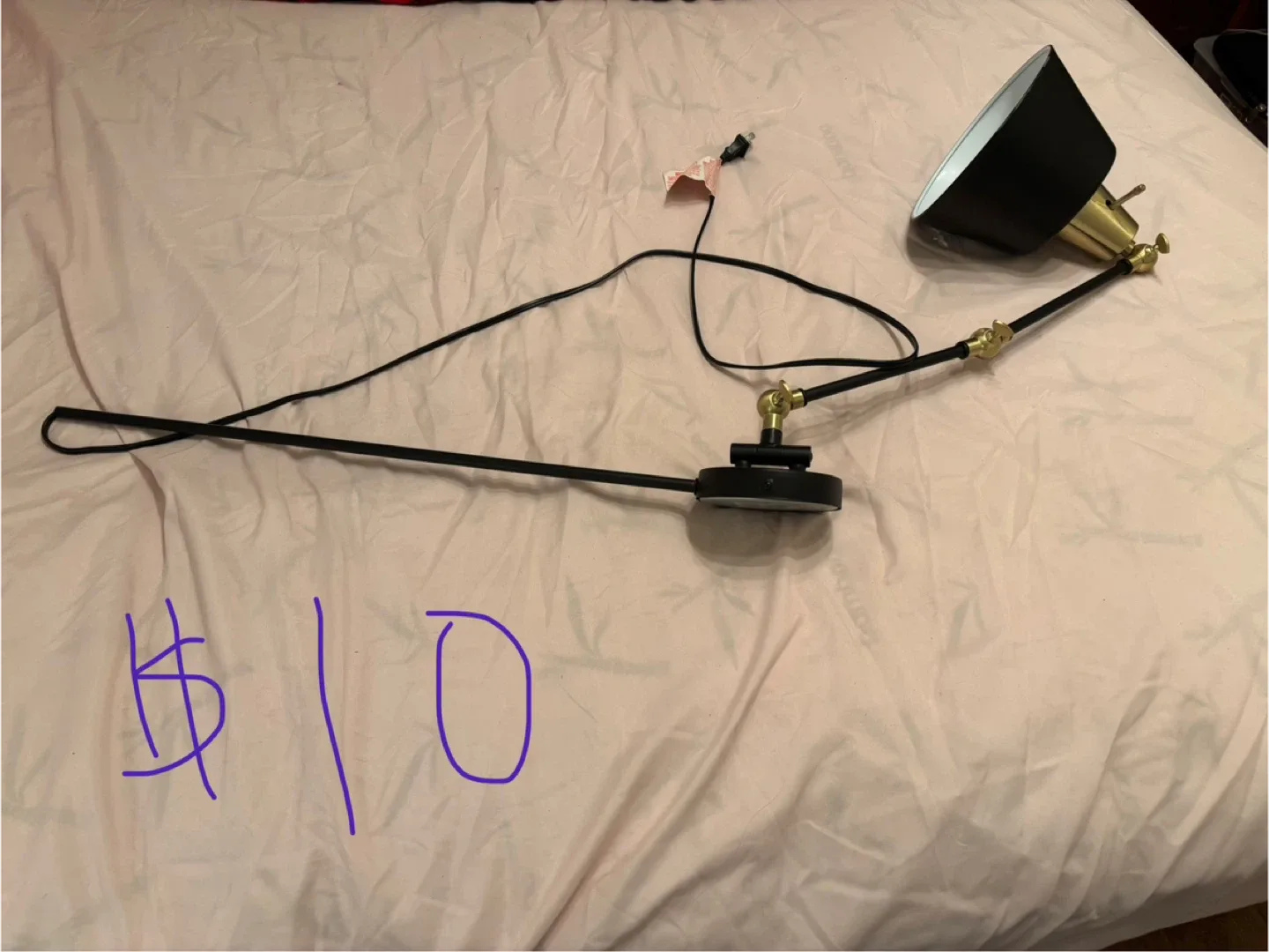 Adjustable Black and Brass wall mounted Lamp thumbnail