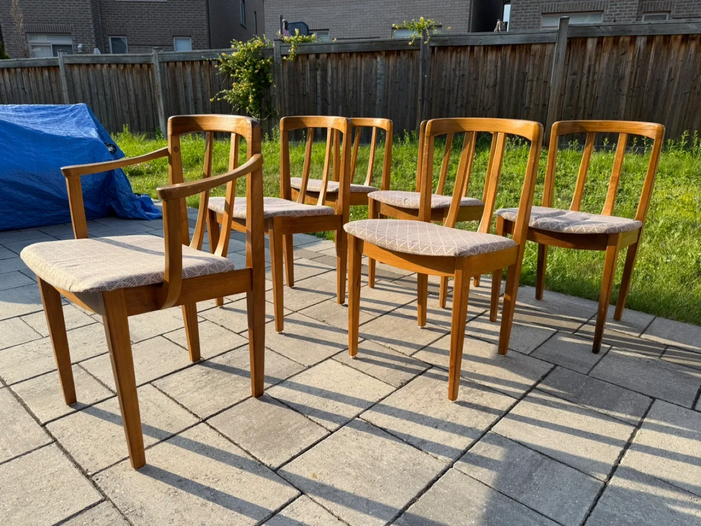 Set of 6 Mcm Walnut Dining Chairs image indicator(6)