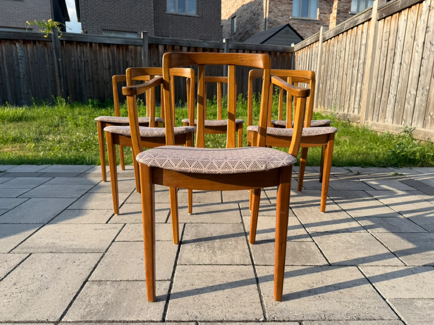 Set of 6 Mcm Walnut Dining Chairs - photo 4