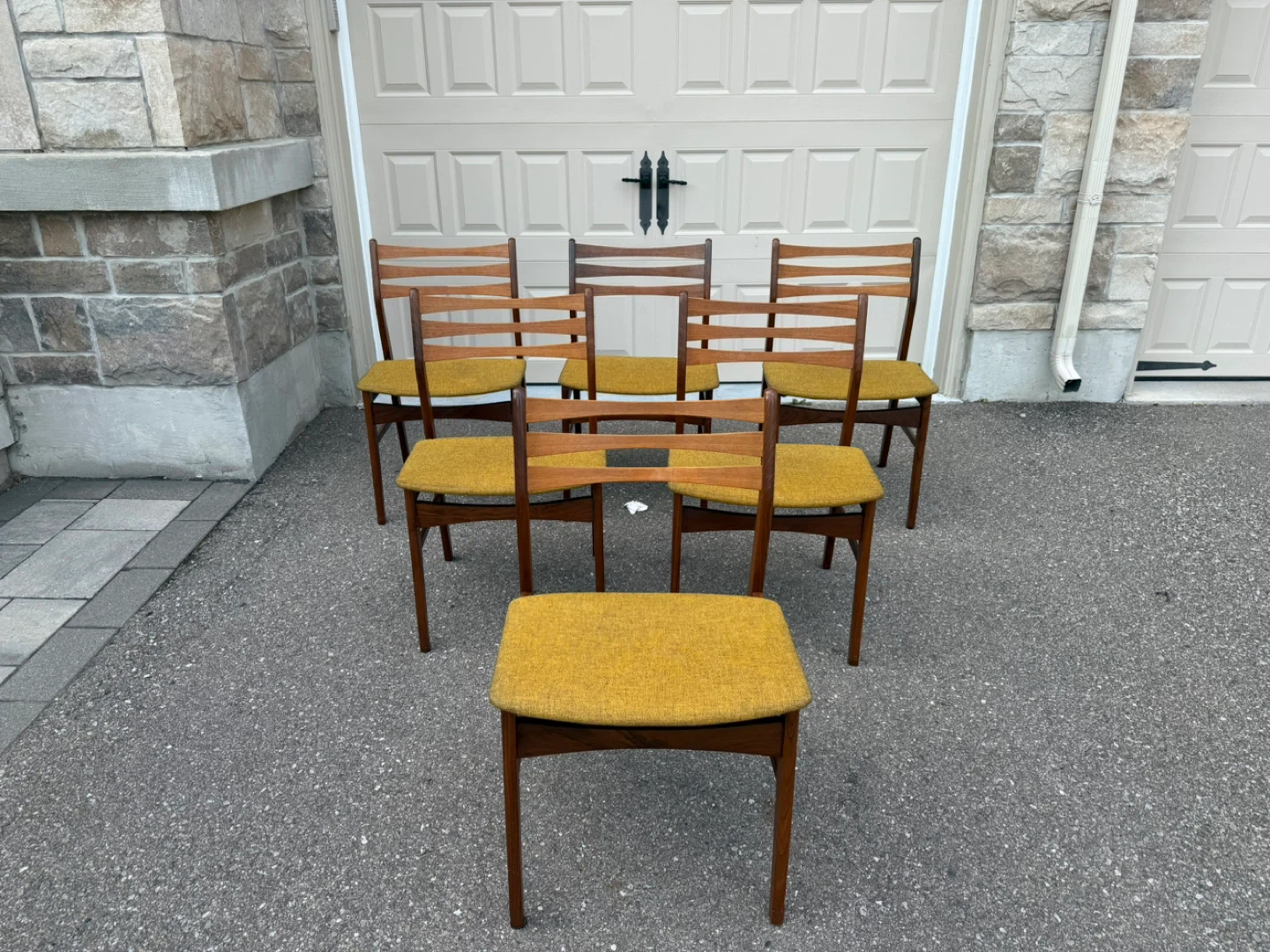 Set of 6 Mcm Teak Vintage Dining Chairs