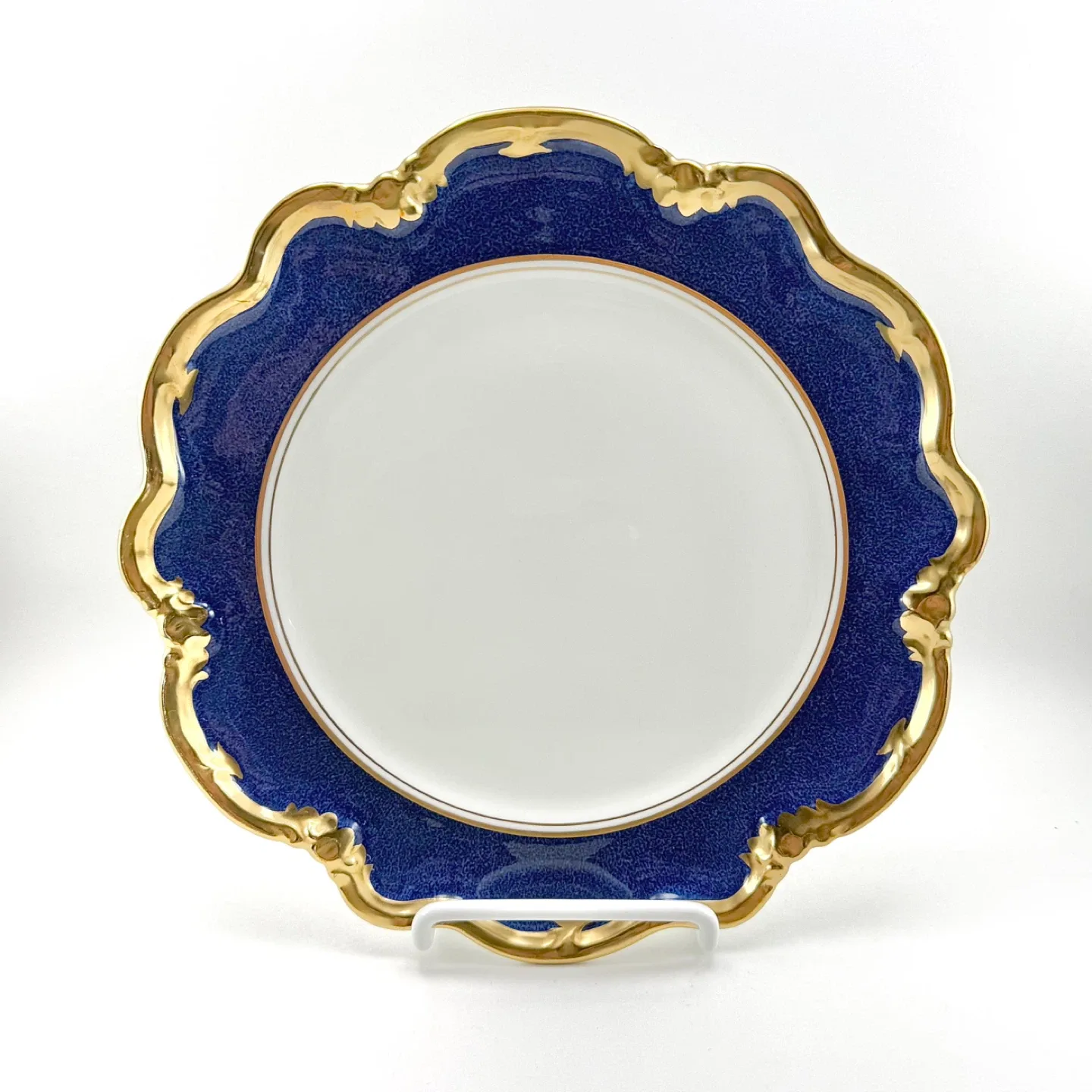 Coalport Athlone Blue 9” scalloped plate thumbnail