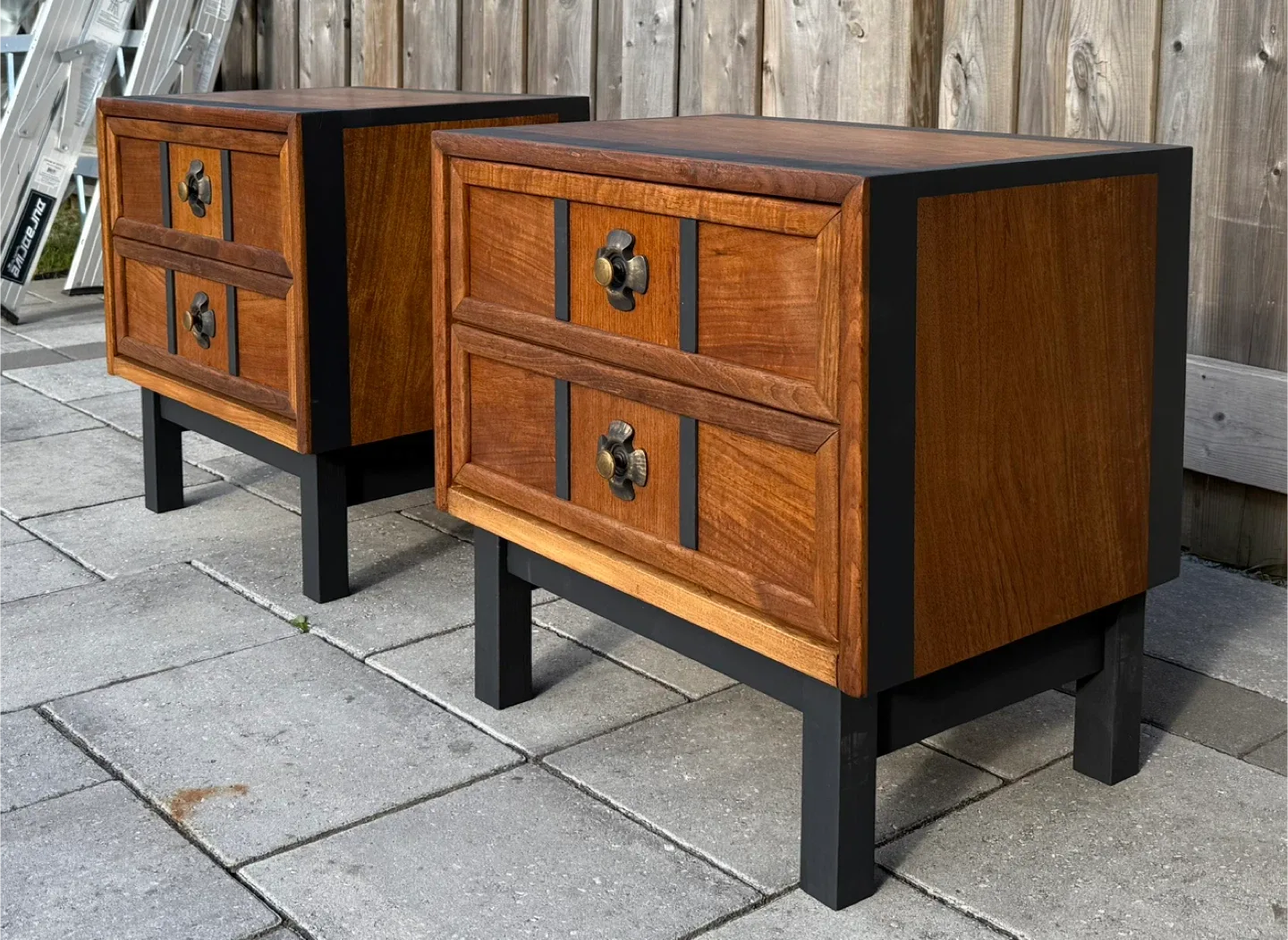 Pair of Walnut Nightstands Refinished image indicator(4)