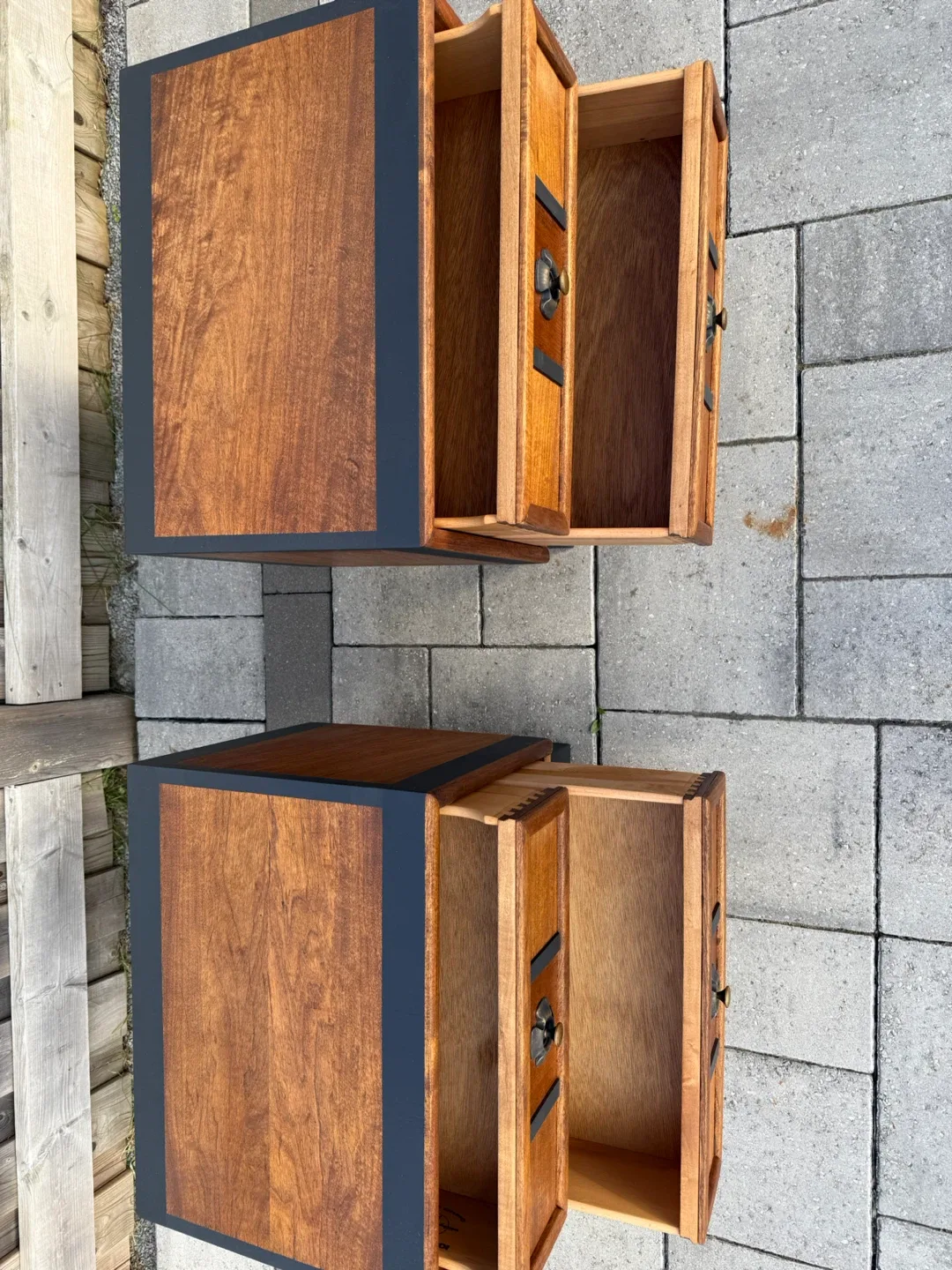 Pair of Walnut Nightstands Refinished image indicator(9)