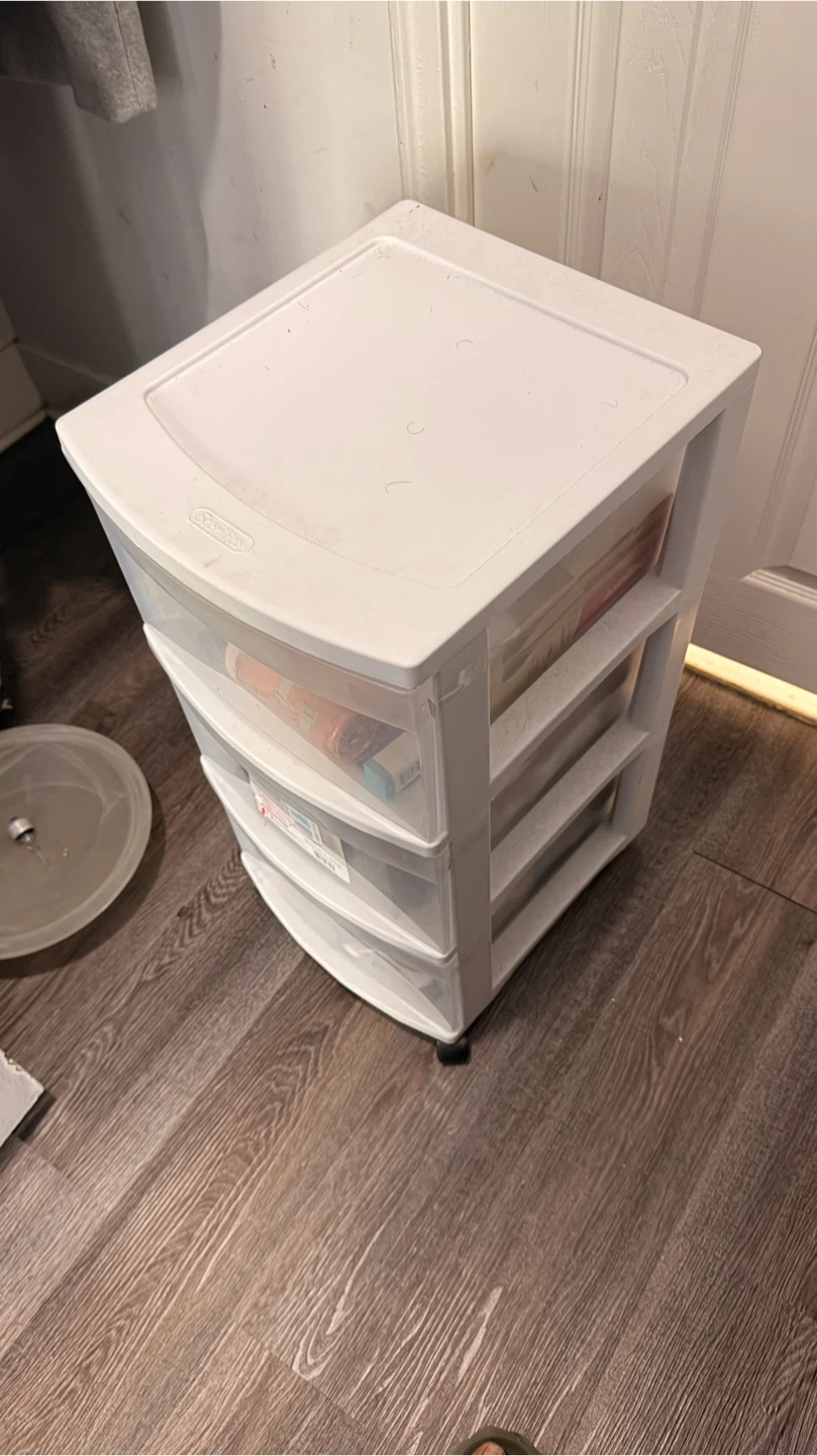 3-Drawer Wide Cart - White - photo 3