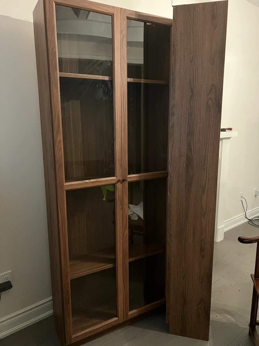 IKEA Billy Bookcase with Glass Doors - Brown image indicator(3)
