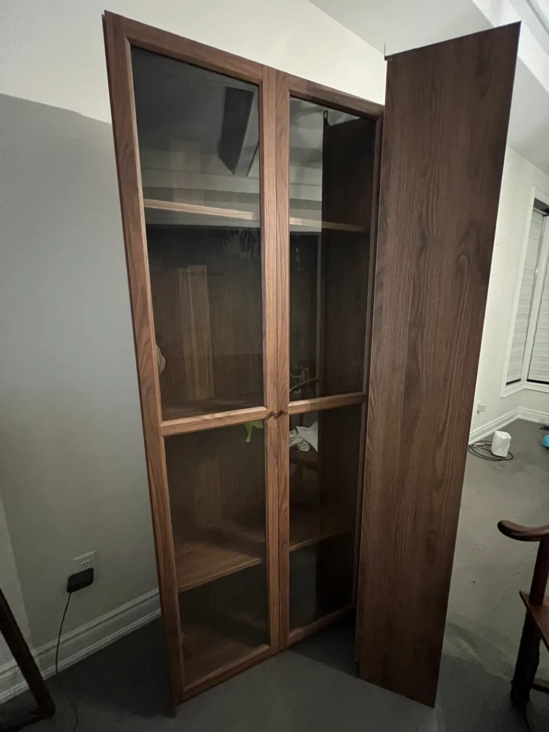 IKEA Billy Bookcase with Glass Doors - Brown image indicator(2)