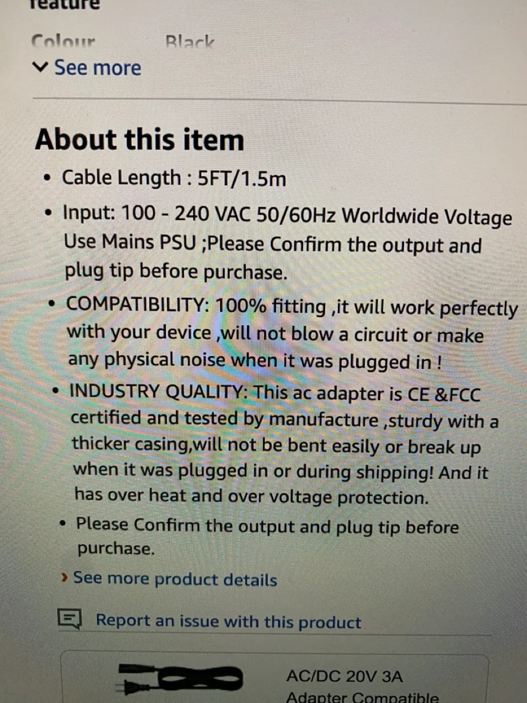 🥕20V ac/dc adapter for Bose sound dock 🥕 image indicator(3)