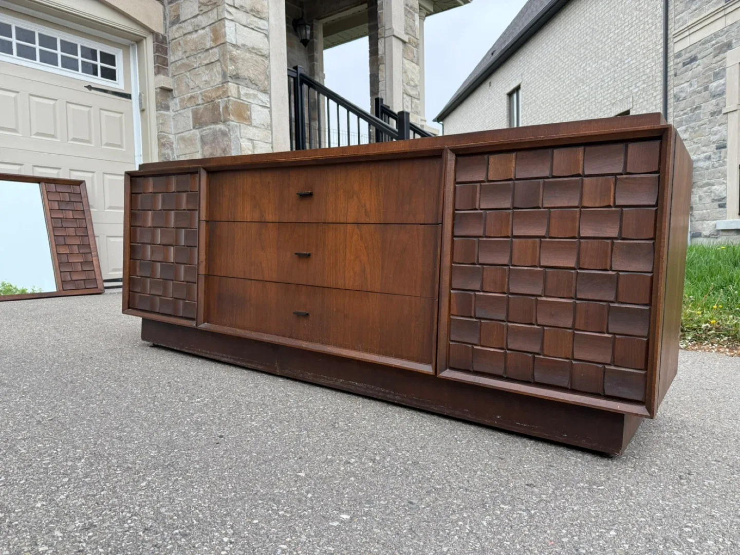 Vintage Mid-Century Modern Walnut Credenza thumbnail