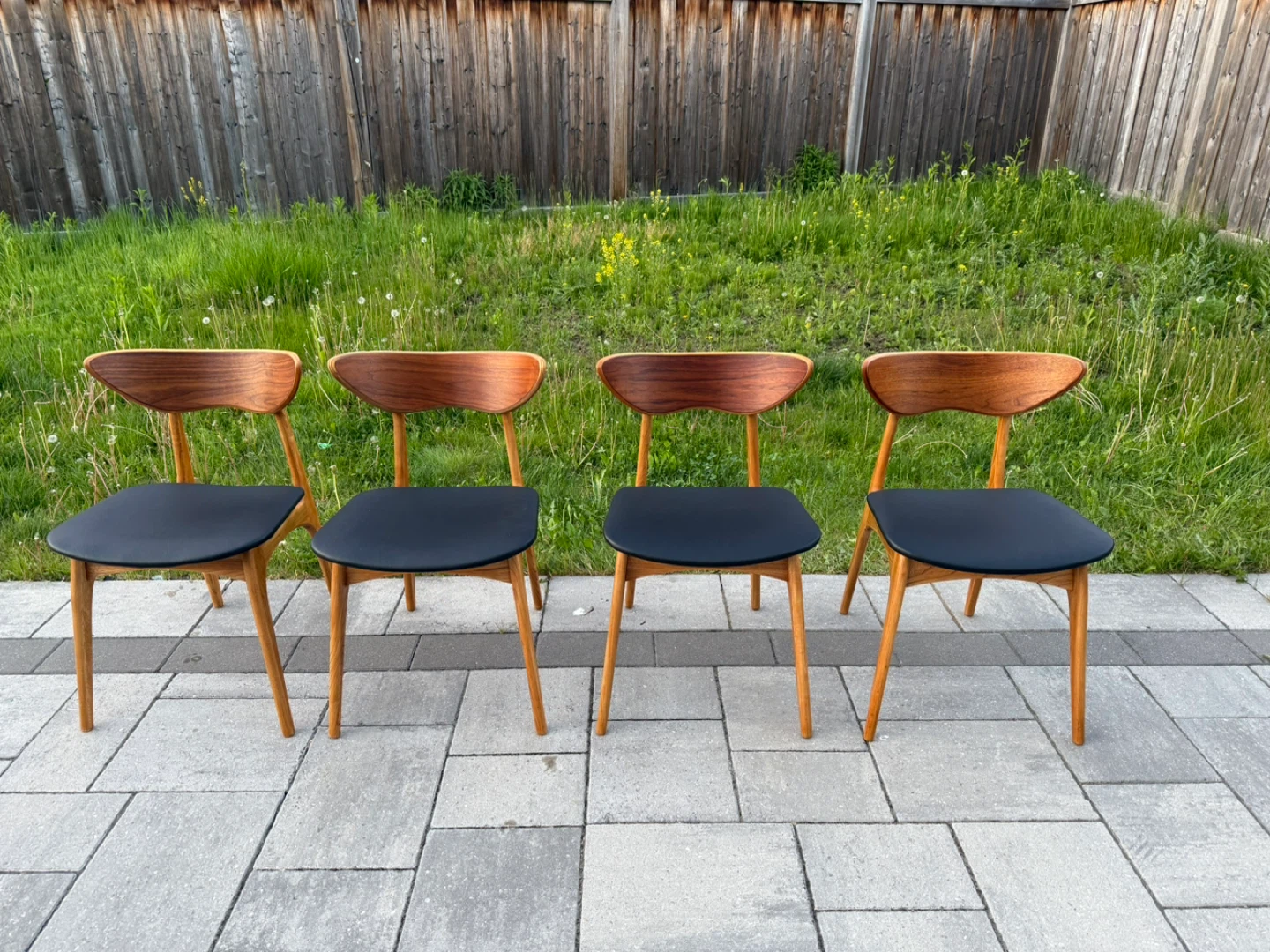 Set of 6 Walnut Mid-Century Modern Dining Chairs - photo 4